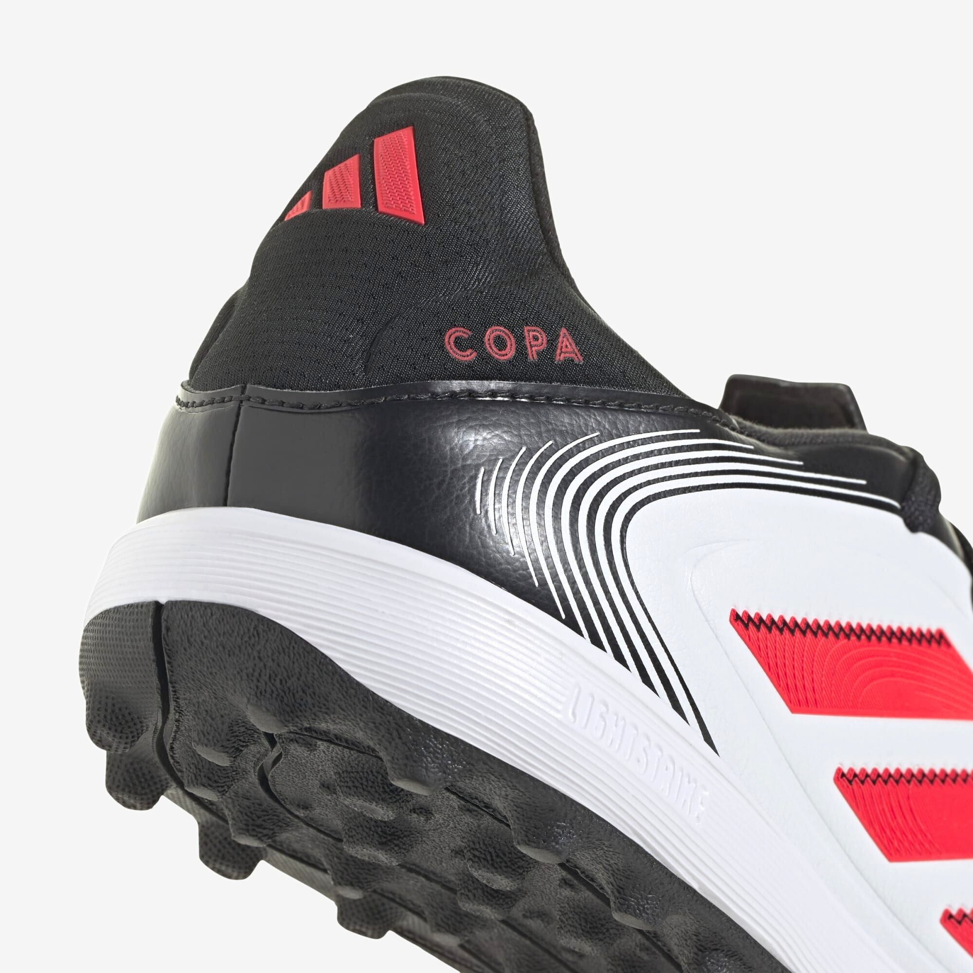 adidas Copa Pure 3 League TF Low-Top Soccer Shoes - Cloud White / Lucid Red / Core Black