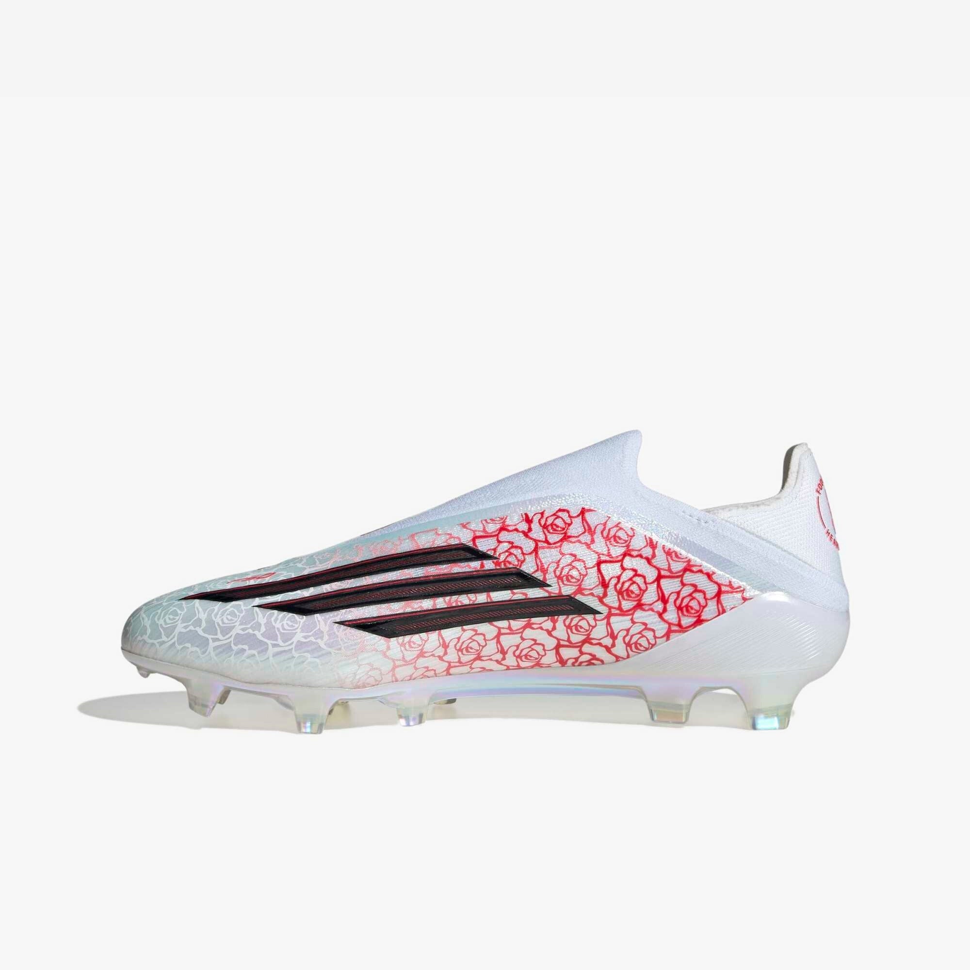 adidas F50 Elite Laceless LY Firm-Ground Low-Top Soccer Cleats - Cloud White / Core Black / Lucid Red