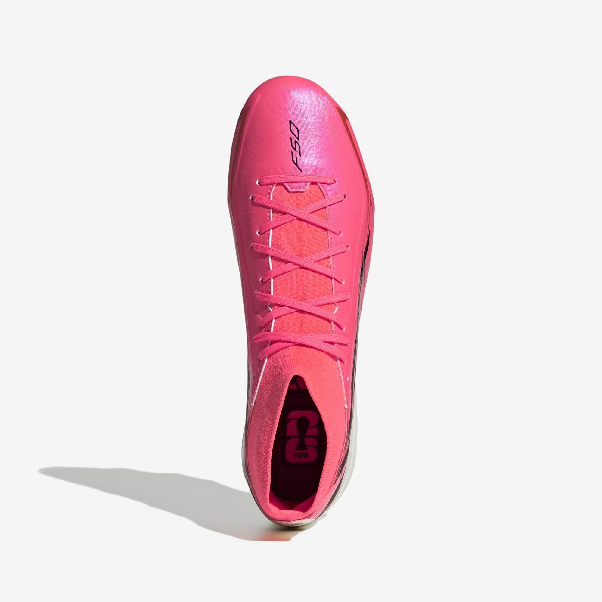 adidas F50 Hyperfast League Firm-Ground High-Top Soccer Cleats - Solar Turbo / Core Black / Gold Met.