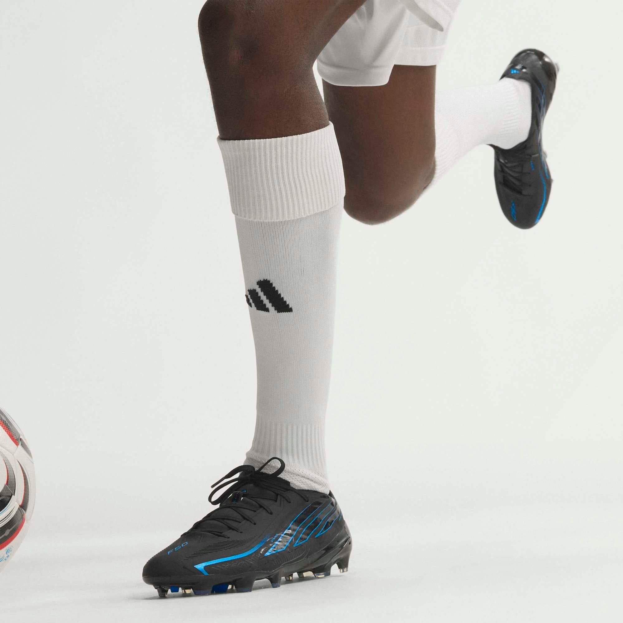 adidas F50 Hyperfast Pro Firm-Ground Low-Top Soccer Cleats - Core Black / Core Black / Lucid Ray Blue