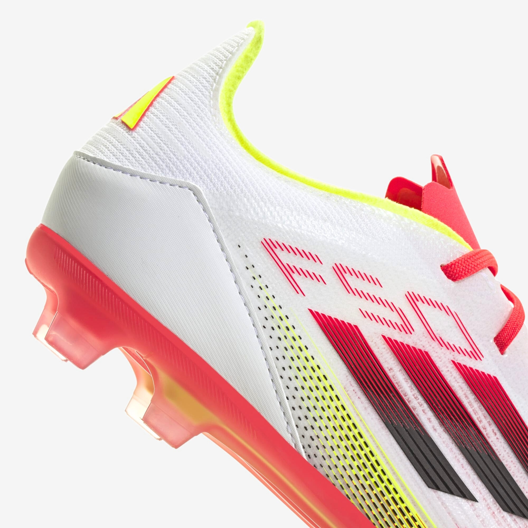 adidas Jr. F50 Elite Little/Big Kids' FG Low-Top Soccer Cleats - Cloud White / Core Black / Solar Yellow