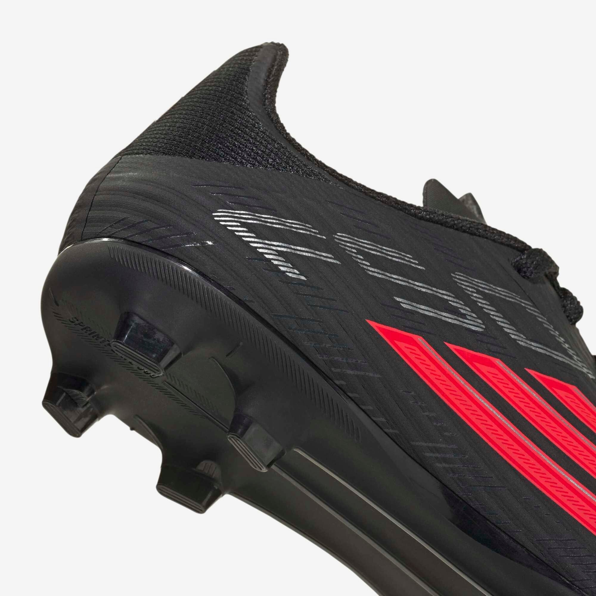 adidas Jr. F50 League Big Kids' Firm/Multi-Ground Low-Top Soccer Cleats - Core Black / Lucid Red / Core Black