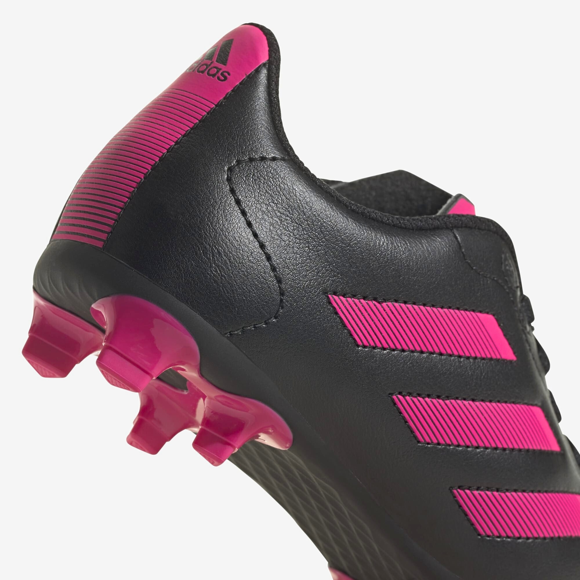 adidas Jr. Goletto VIII Little/Big Kids' FG Low-Top Soccer Cleats - Core Black / Team Shock Pink 2 / Core Black