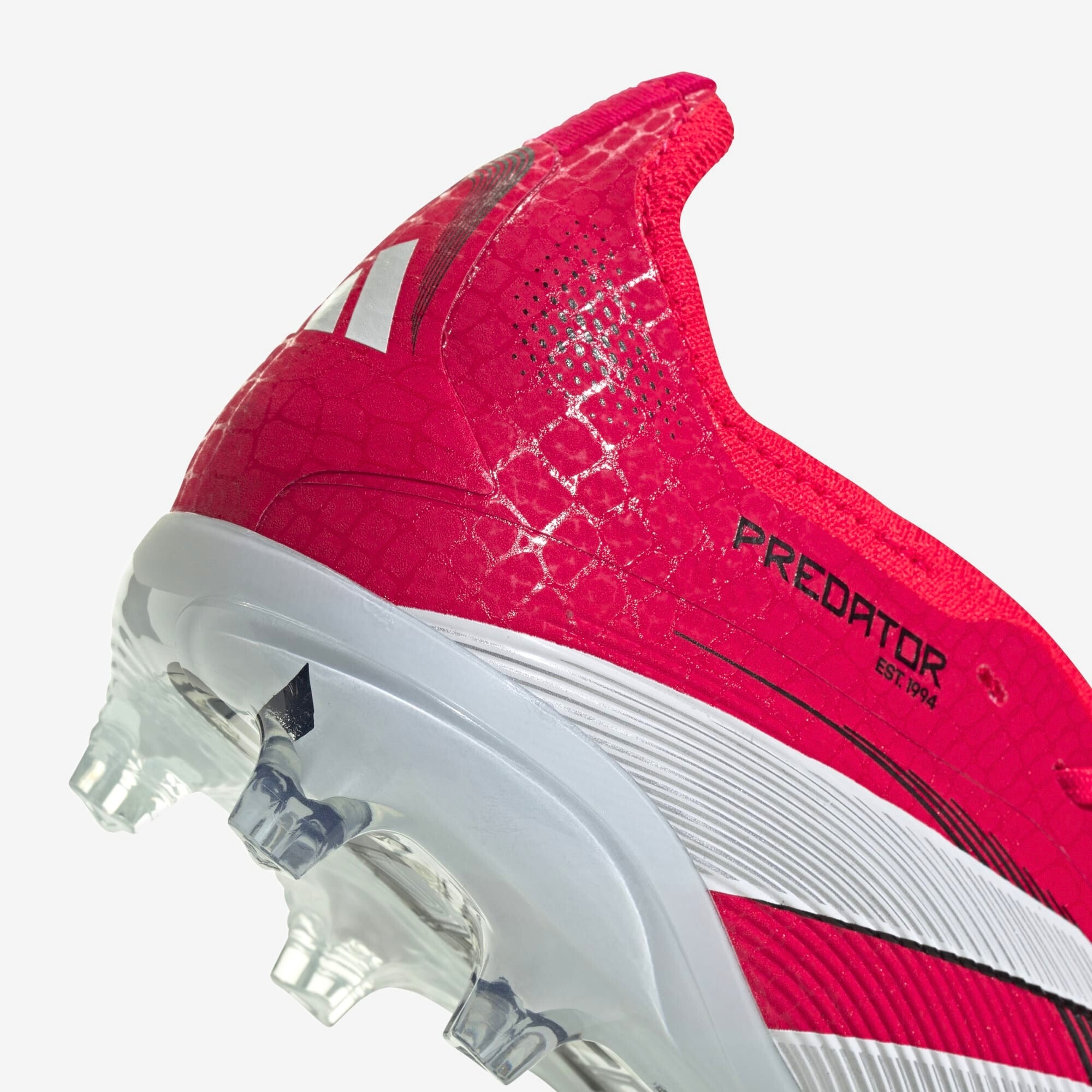 adidas Jr. Predator Elite Fold-Over Tongue Little/Big Kids' FG Low-Top Soccer Cleats - Lucid Red / Cloud White / Core Black