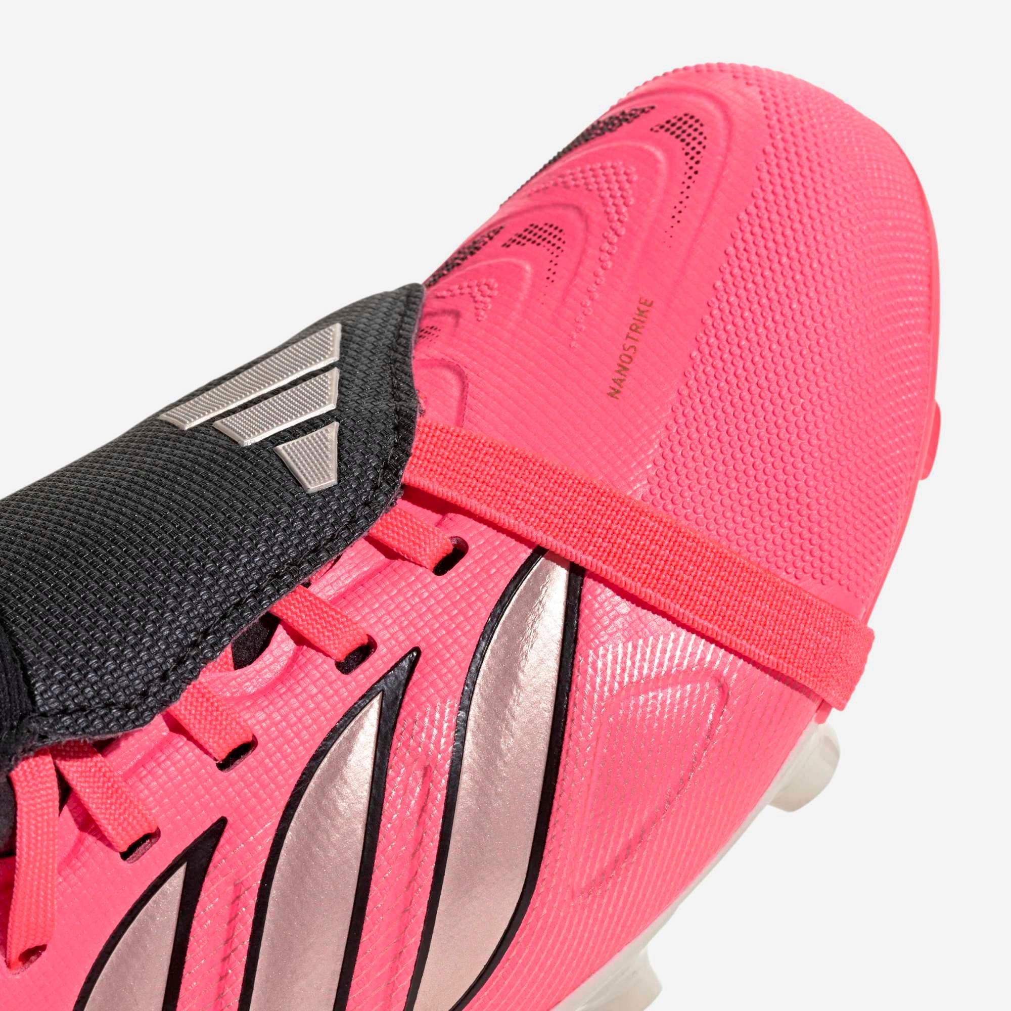 adidas Jr. Predator League Fold-Over Tongue Big Kids' Firm-Ground Low-Top Soccer Cleats - Solar Turbo / Thermal Chrome / Core Black