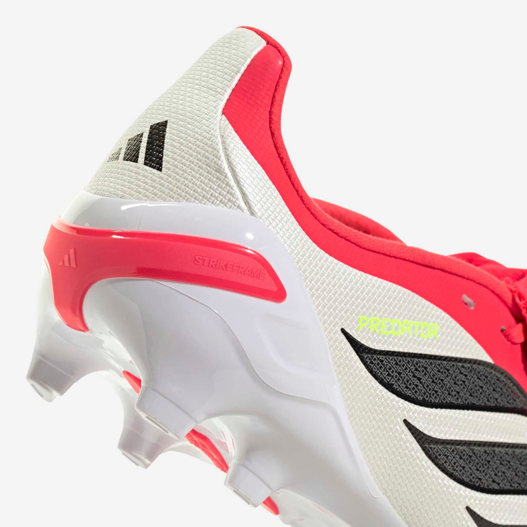 adidas Jr. Predator League Fold-Over Tongue Big Kids' Firm-Ground Low-Top Soccer Cleats - Lucid Red / Core Black / Cloud White