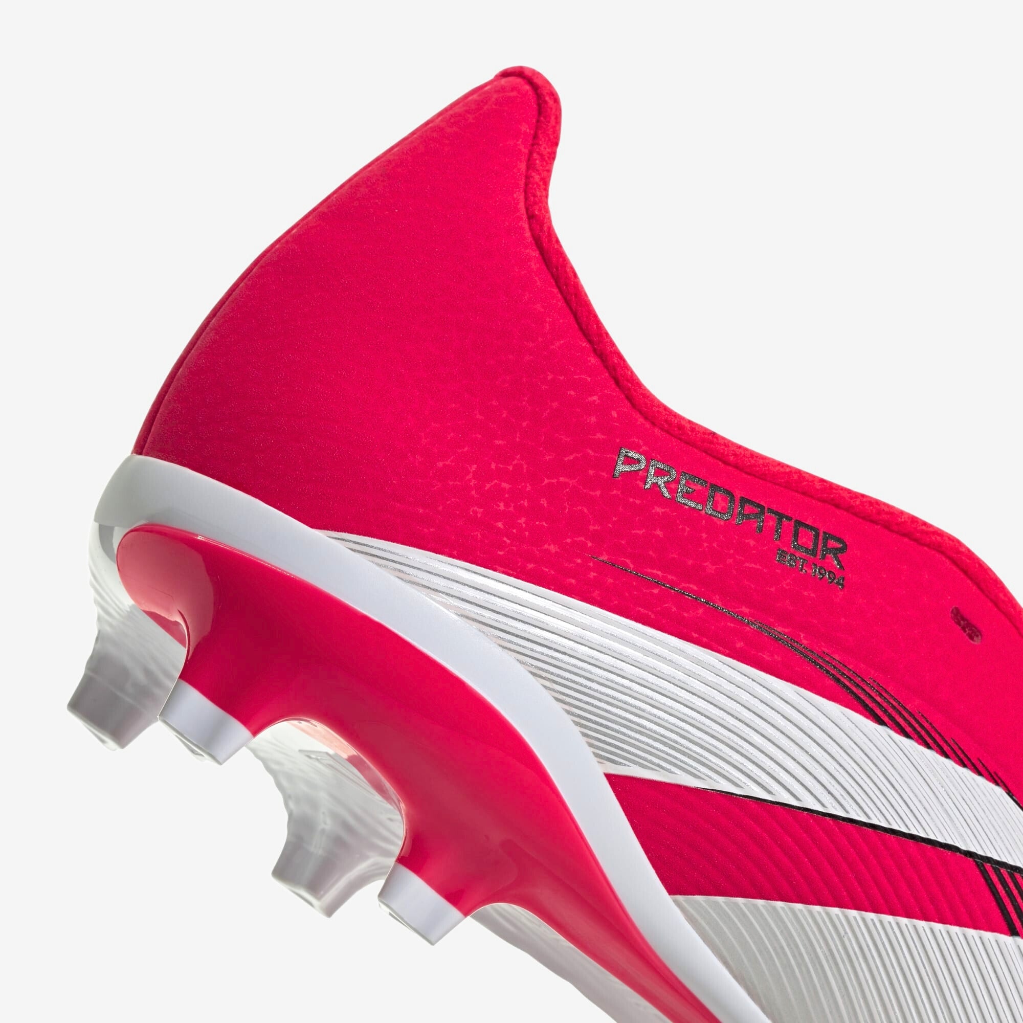 adidas Jr. Predator League Fold-Over Tongue Little/Big Kids' FG Low-Top Soccer Cleats - Lucid Red / Cloud White / Core Black