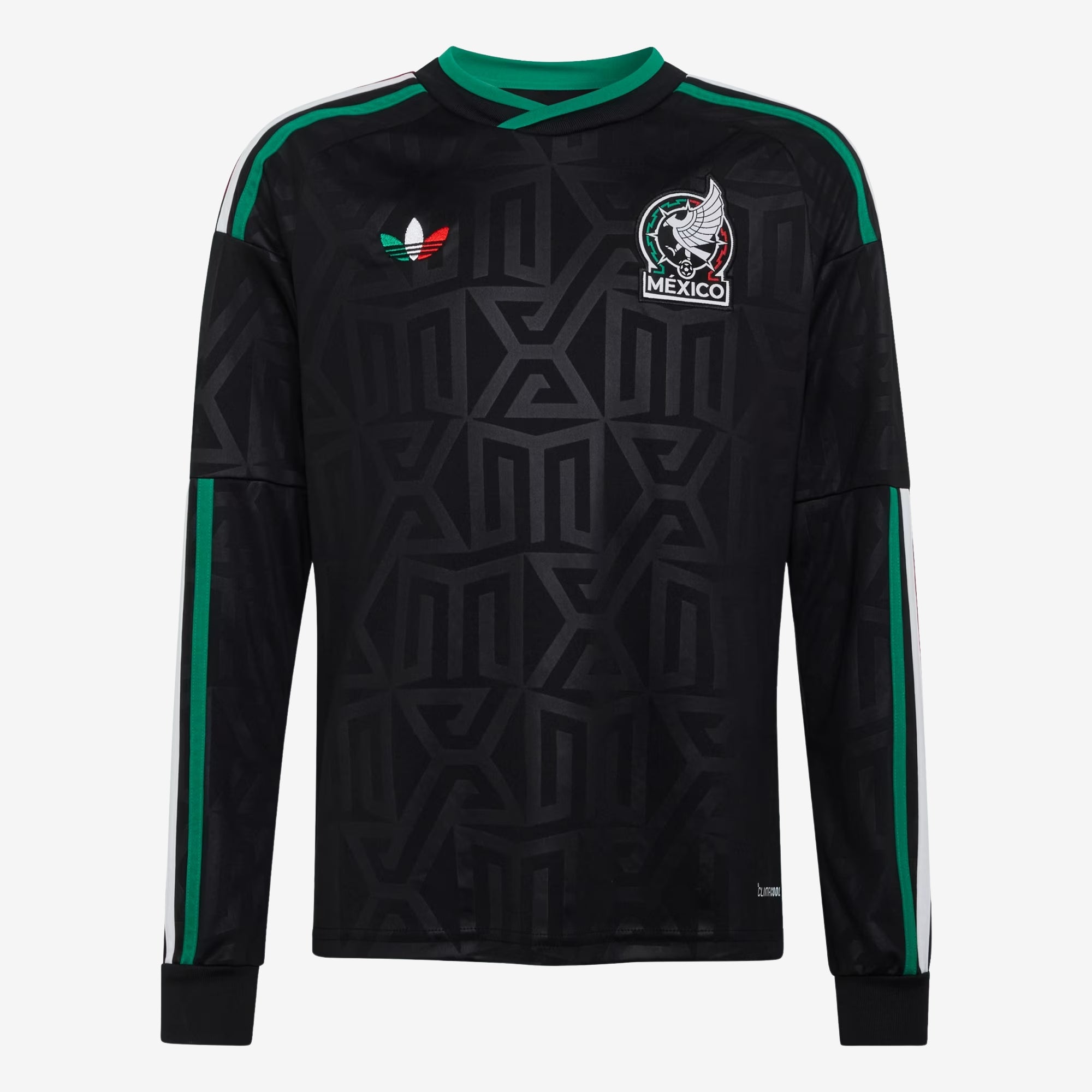 adidas Mexico 2026 Stadium Third Big Kids' Soccer Long-Sleeve Jersey - Black