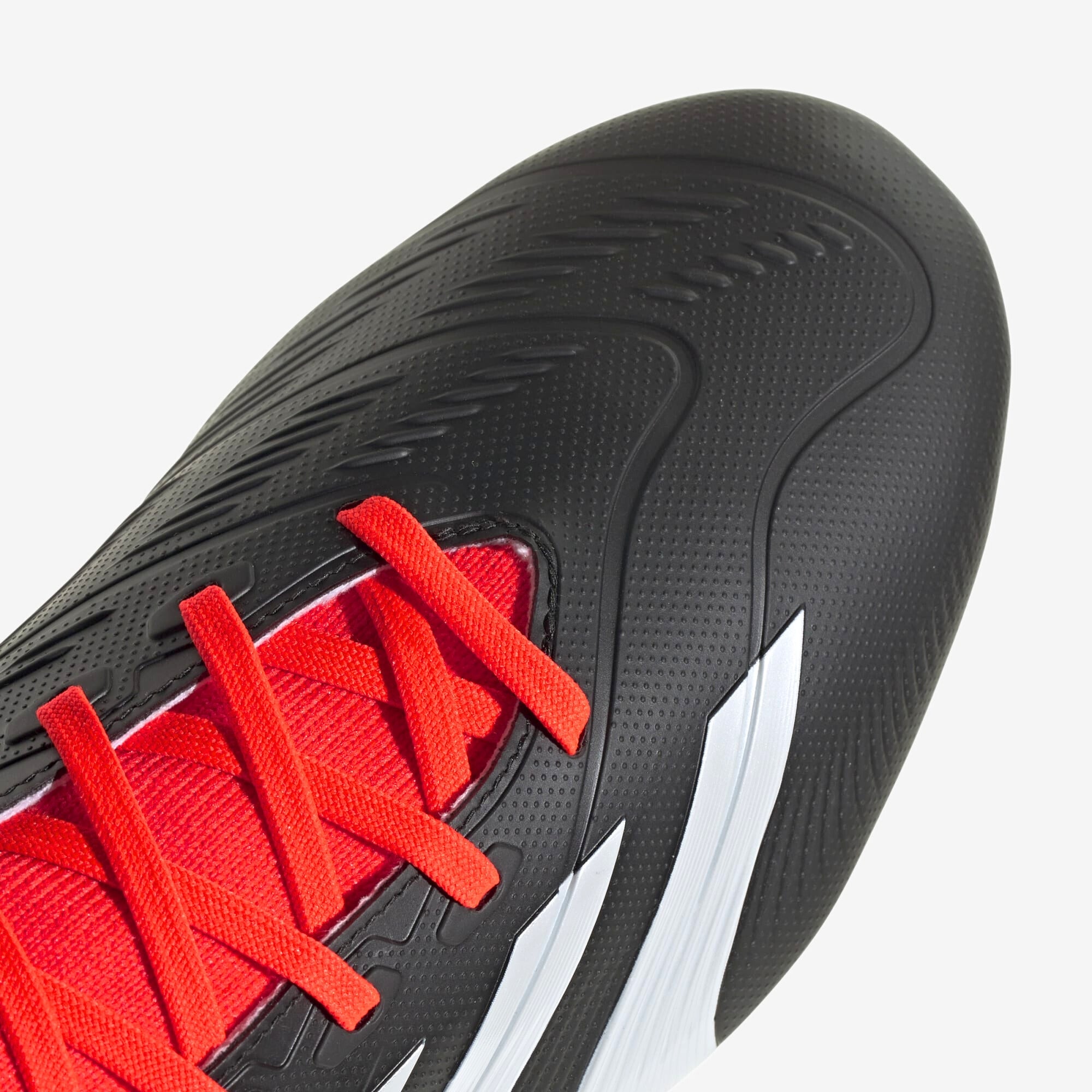 adidas Predator 24 League FG High-Top Soccer Cleats - Core Black / Cloud White / Solar Red