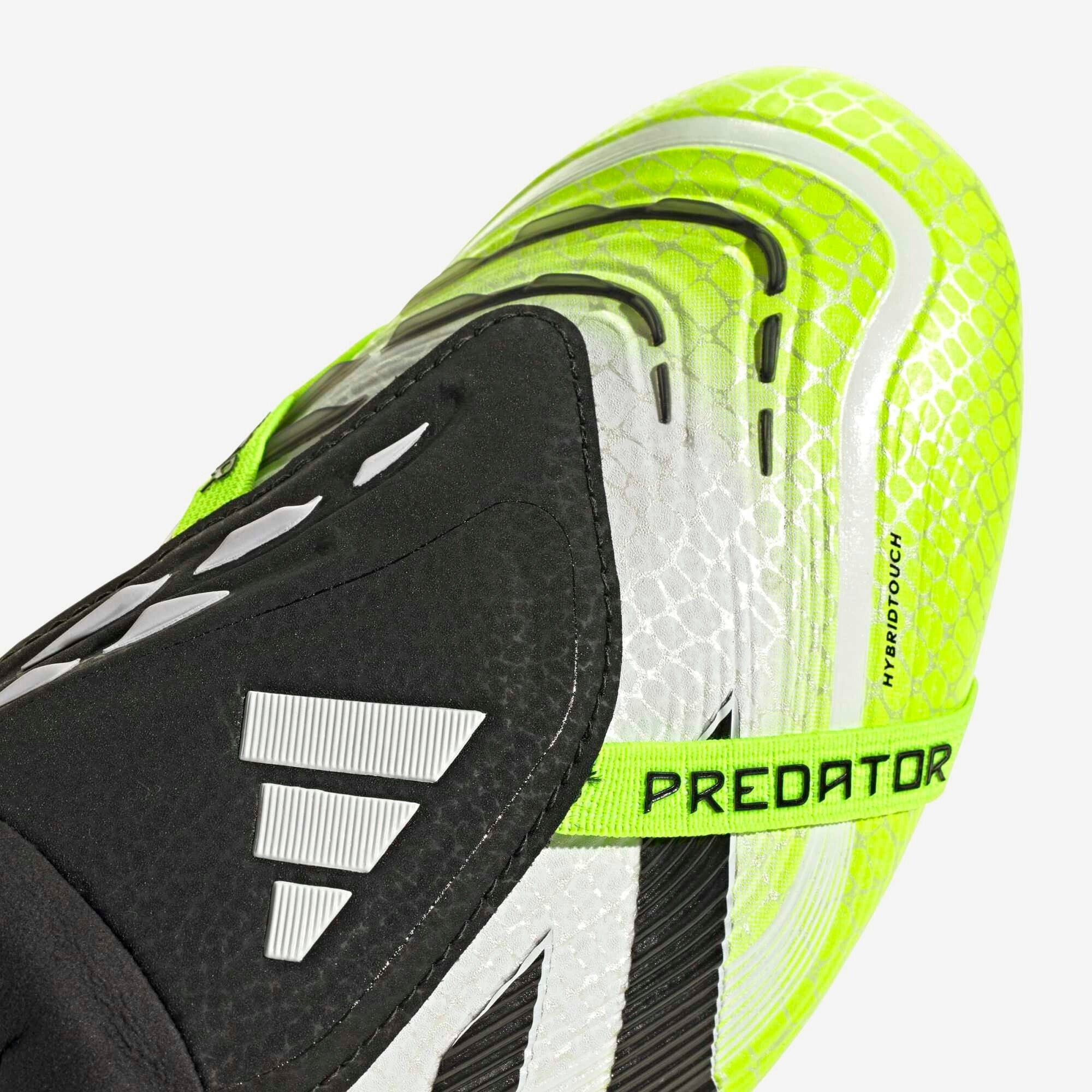 adidas Predator Elite Fold-Over Tongue Artificial-Grass Low-Top Soccer Cleats - Cloud White / Core Black / Lucid Lemon