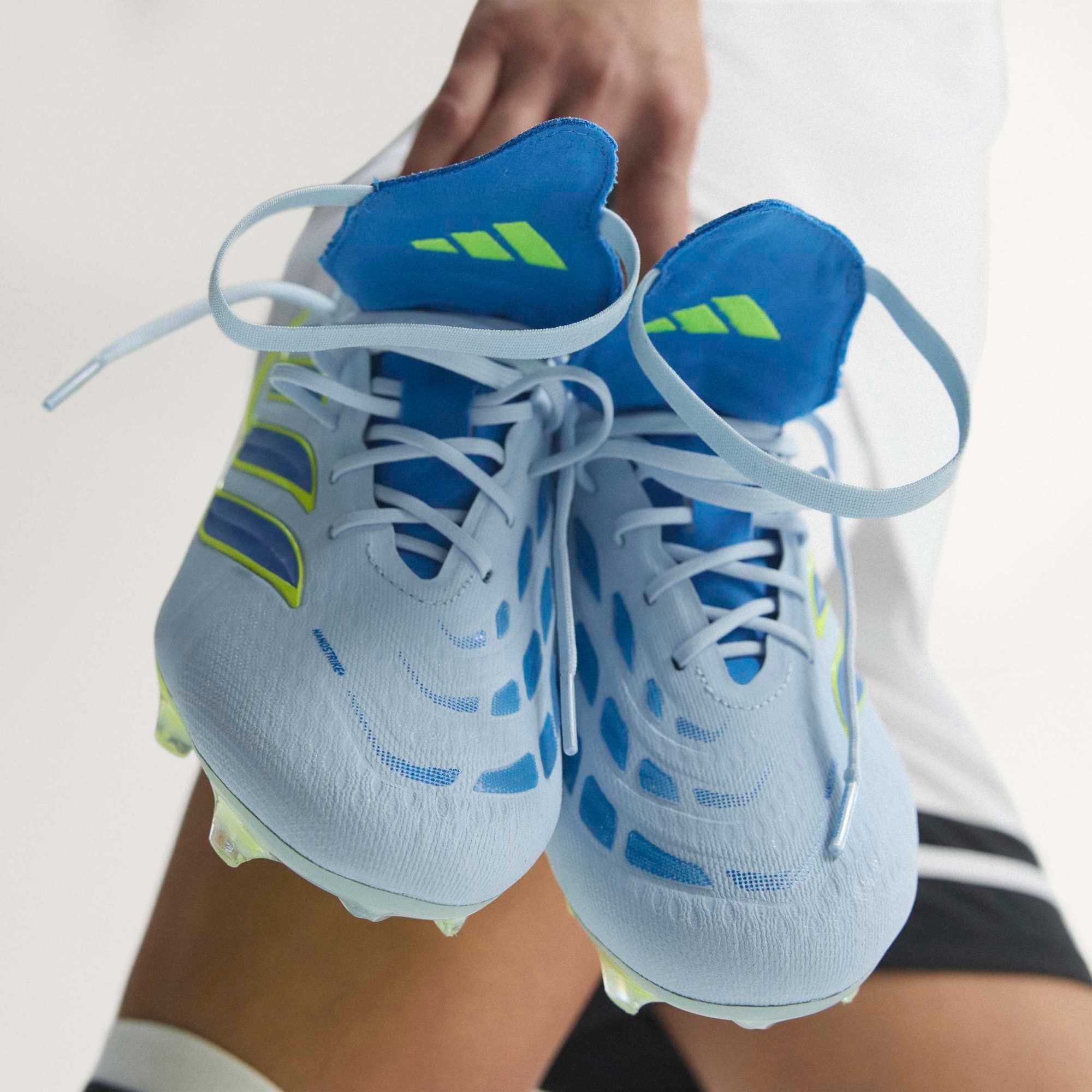 adidas Predator Elite Fold-Over Tongue Firm-Ground Low-Top Soccer Cleats - Crystal Sky / Ray Blue / Team Solar Yellow 2