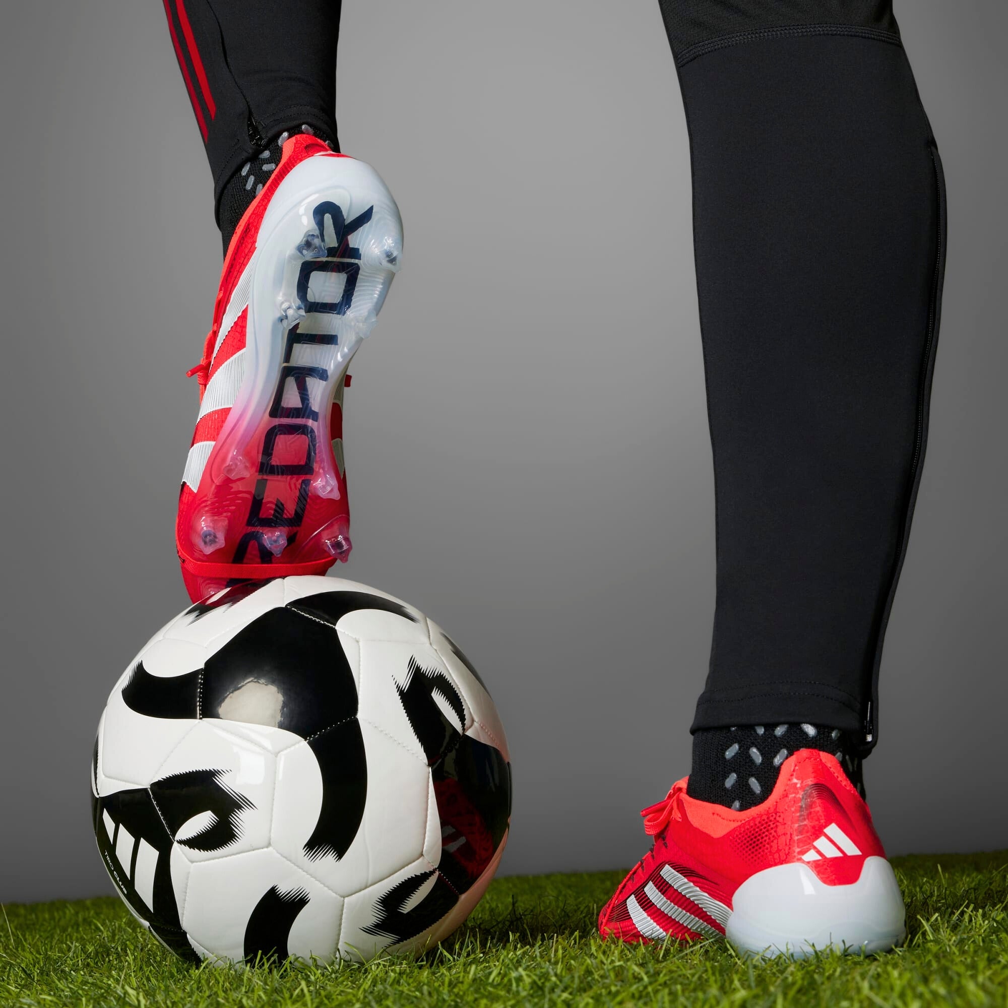 adidas Predator Elite Fold-Over Tongue FG Low-Top Soccer Cleats - Lucid Red / Cloud White / Core Black