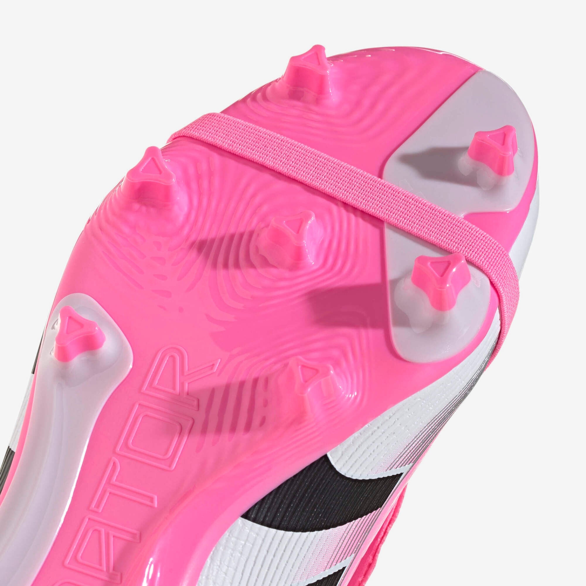adidas Predator League Fold-Over Tongue Firm/Multi-Ground Low-Top Soccer Cleats - Beam Pink / Core Black / Cloud White