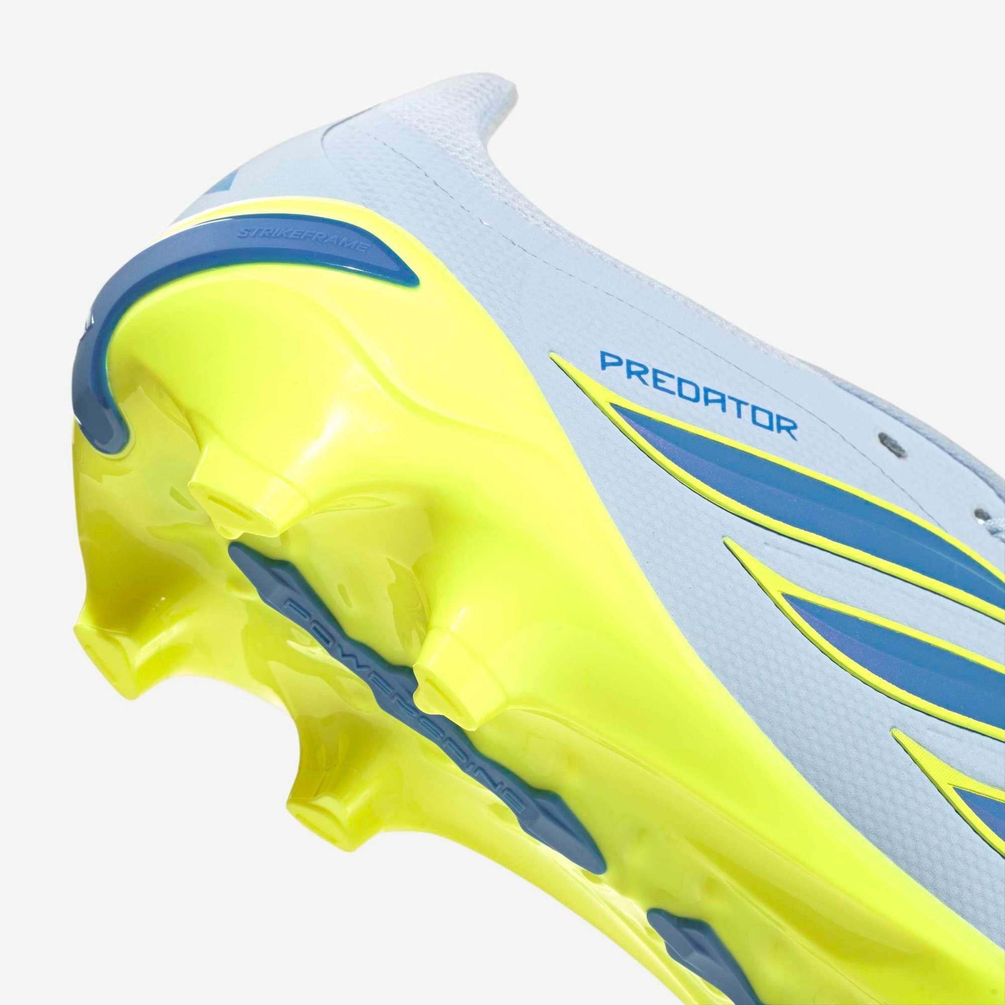 adidas Predator League Fold-Over Tongue Firm-Ground Low-Top Soccer Cleats - Crystal Sky / Ray Blue / Team Solar Yellow 2