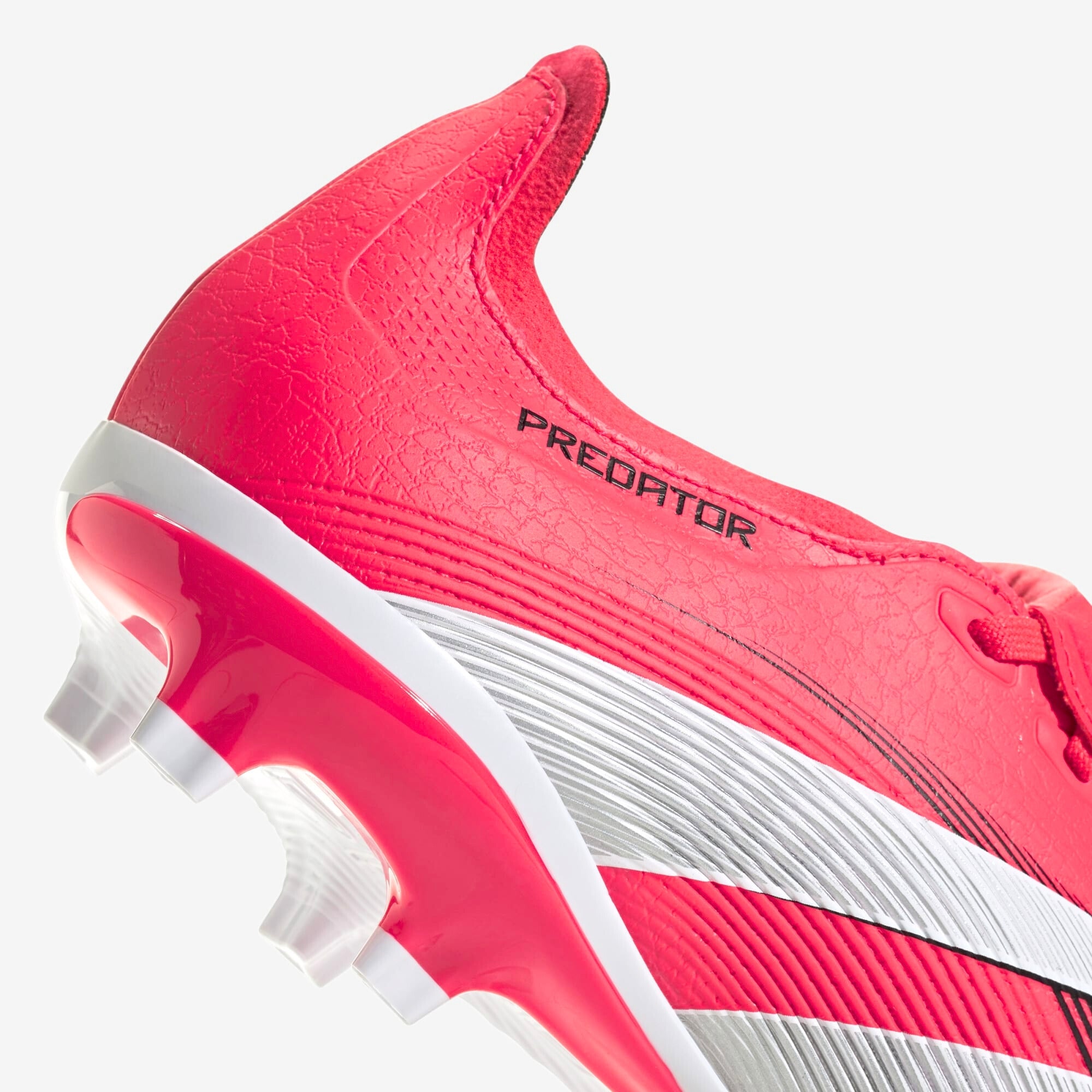 adidas Predator League Fold-Over Tongue FG/MG Low-Top Soccer Cleats - Lucid Red / Cloud White / Core Black