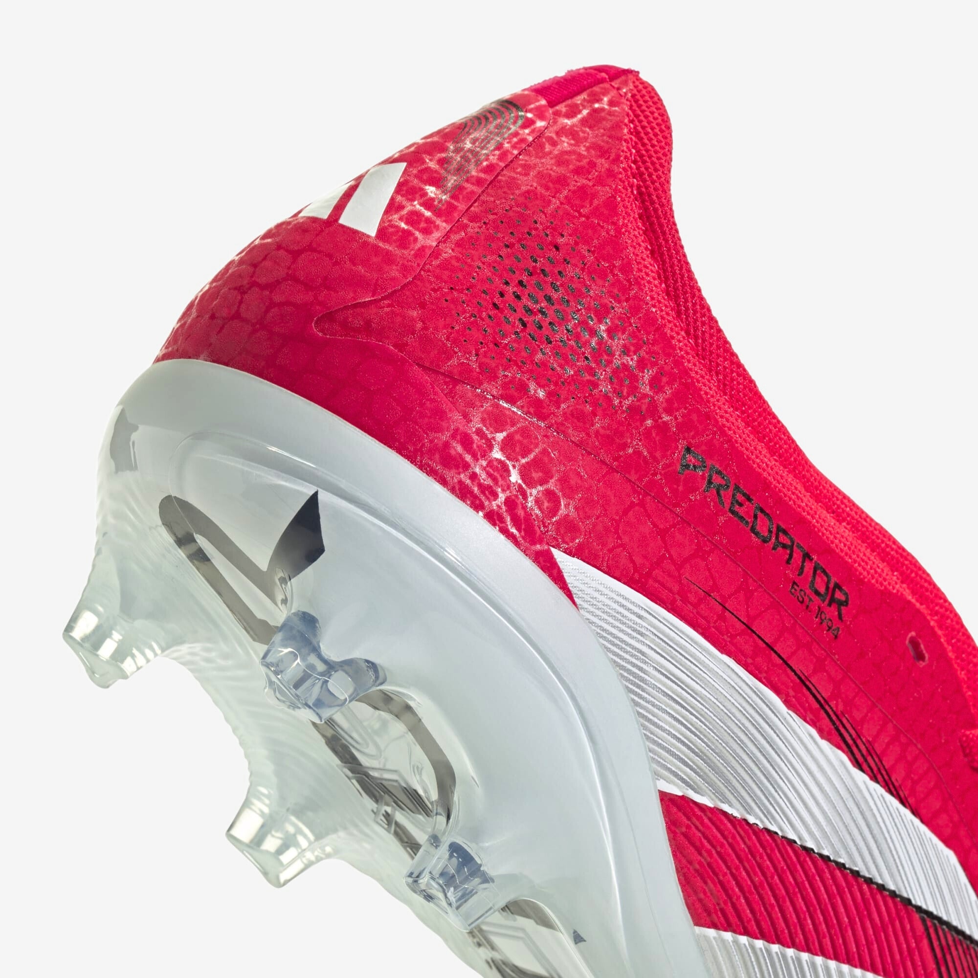 adidas Predator Pro Fold-Over Tongue FG Low-Top Soccer Cleats - Lucid Red / Cloud White / Core Black