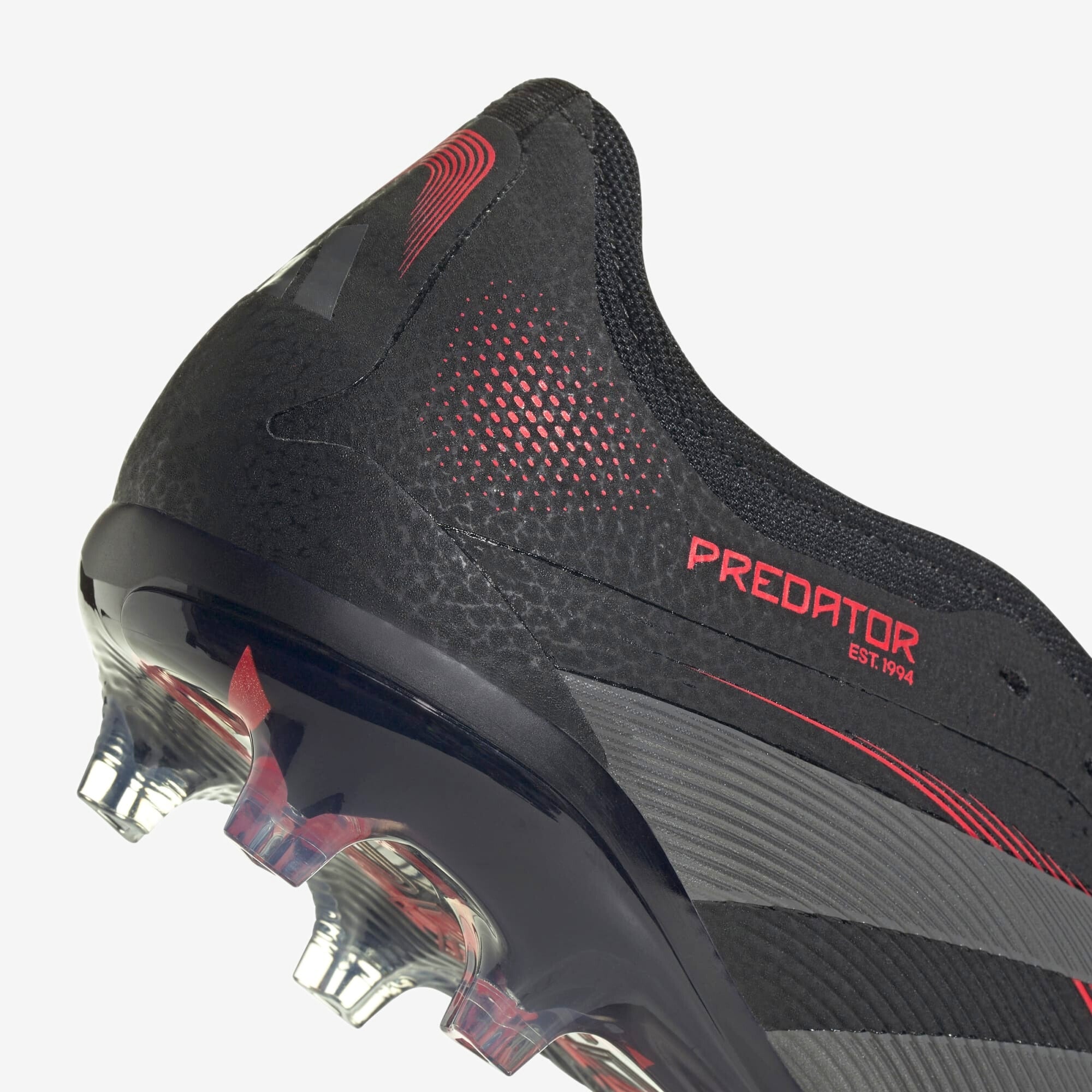 adidas Predator Pro Fold-Over Tongue FG Low-Top Soccer Cleats - Core Black / Grey Four / Lucid Red