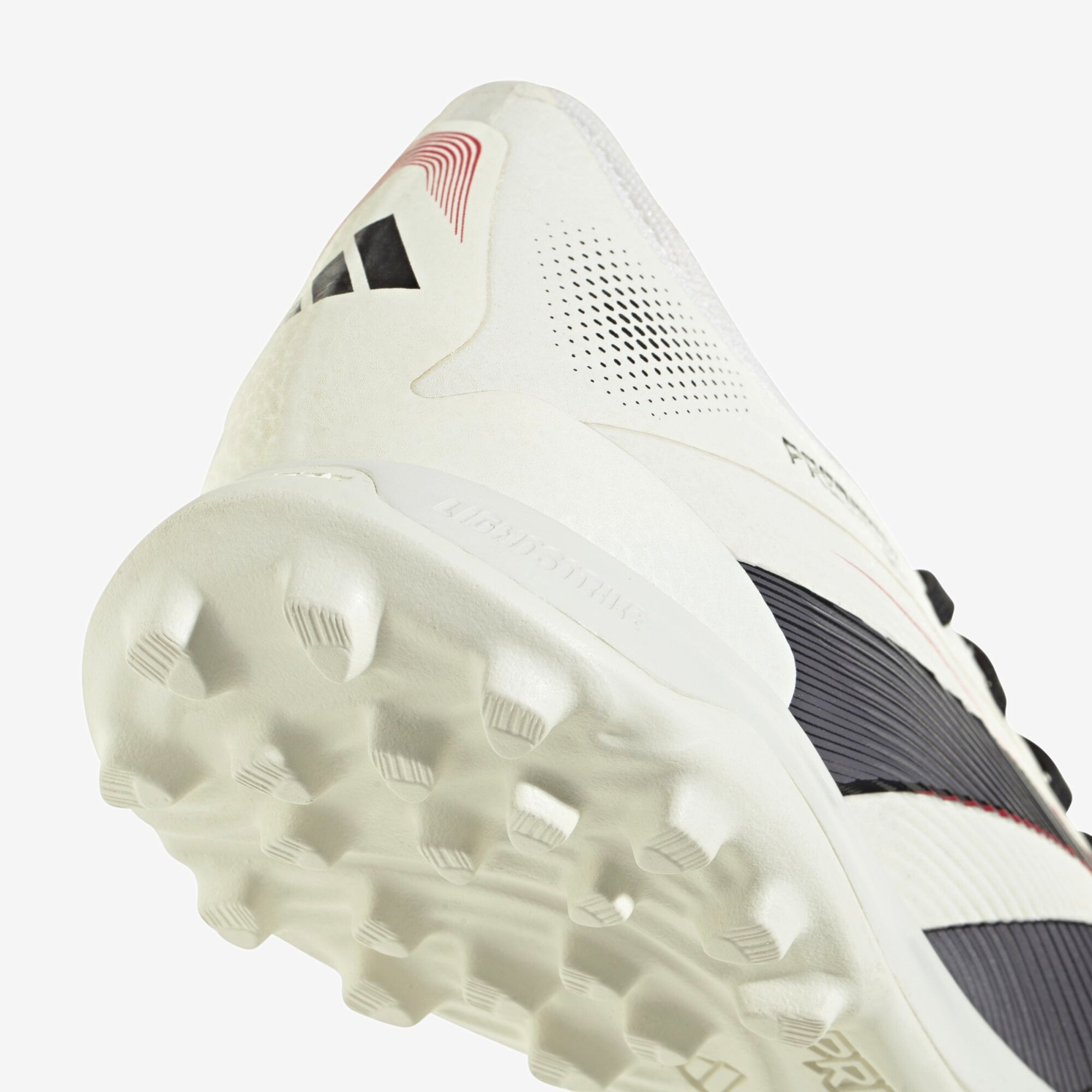 adidas Predator Pro TF Low-Top Soccer Shoes - Off White / Core Black / Pure Ruby