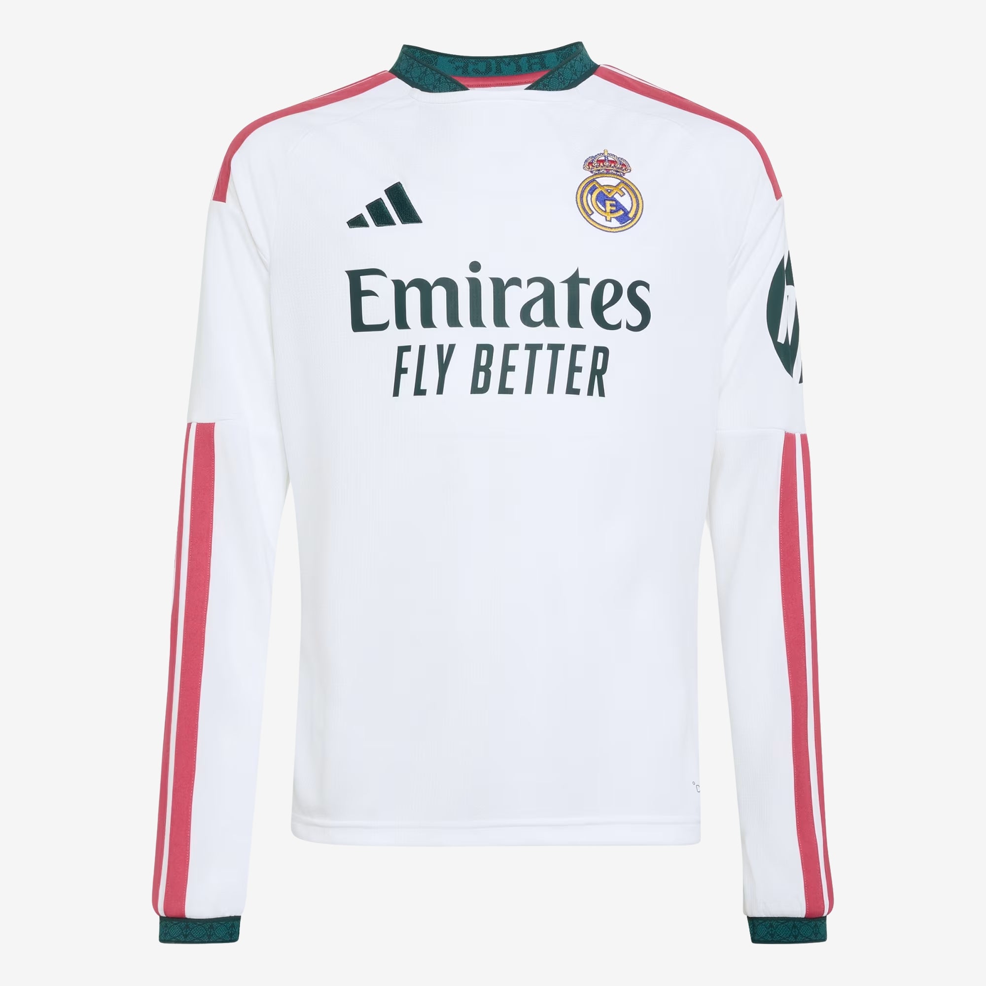 adidas Real Madrid 2026/27 Stadium Home Big Kids' Soccer Long-Sleeve Jersey - White