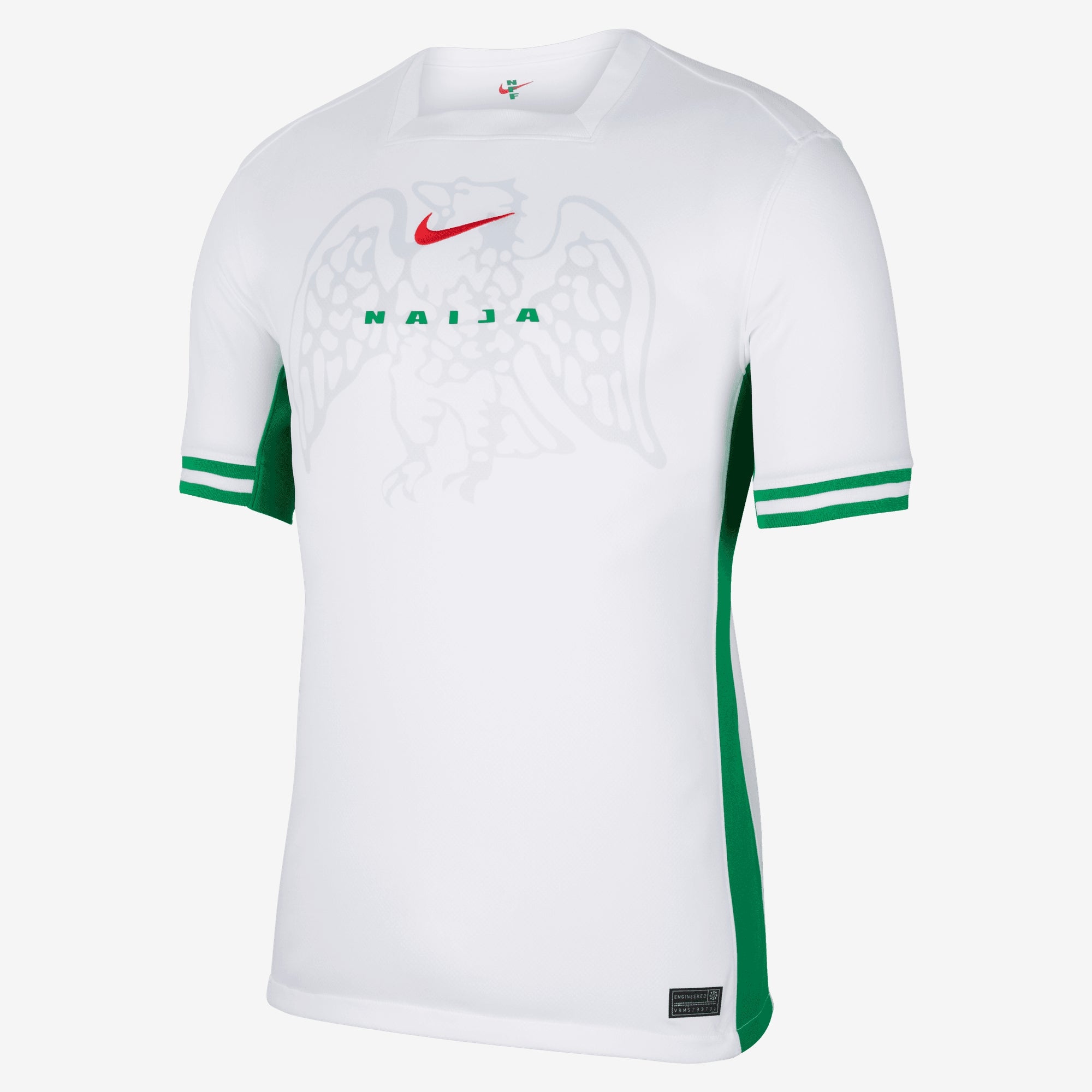 Nike Nigeria 2024 Stadium Home Men's Dri-FIT Soccer Replica Jersey - White/Lucky Green/Challenge Red