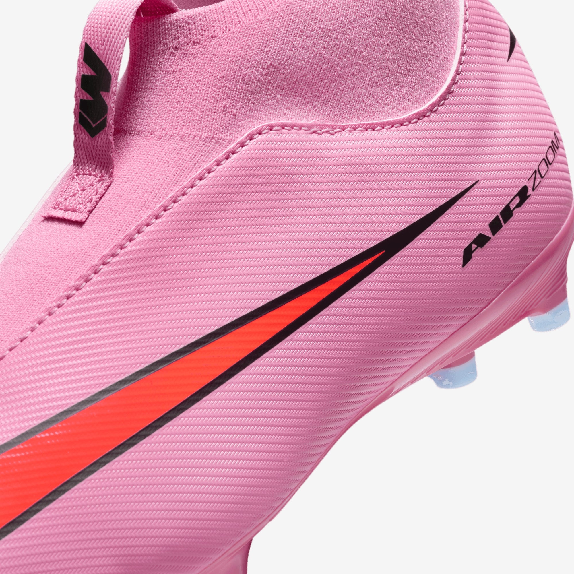 Nike Jr. Mercurial Superfly 10 Academy Little/Big Kids' Multi-Ground High-Top Soccer Cleats - Magic Flamingo/Black-Total Crimson