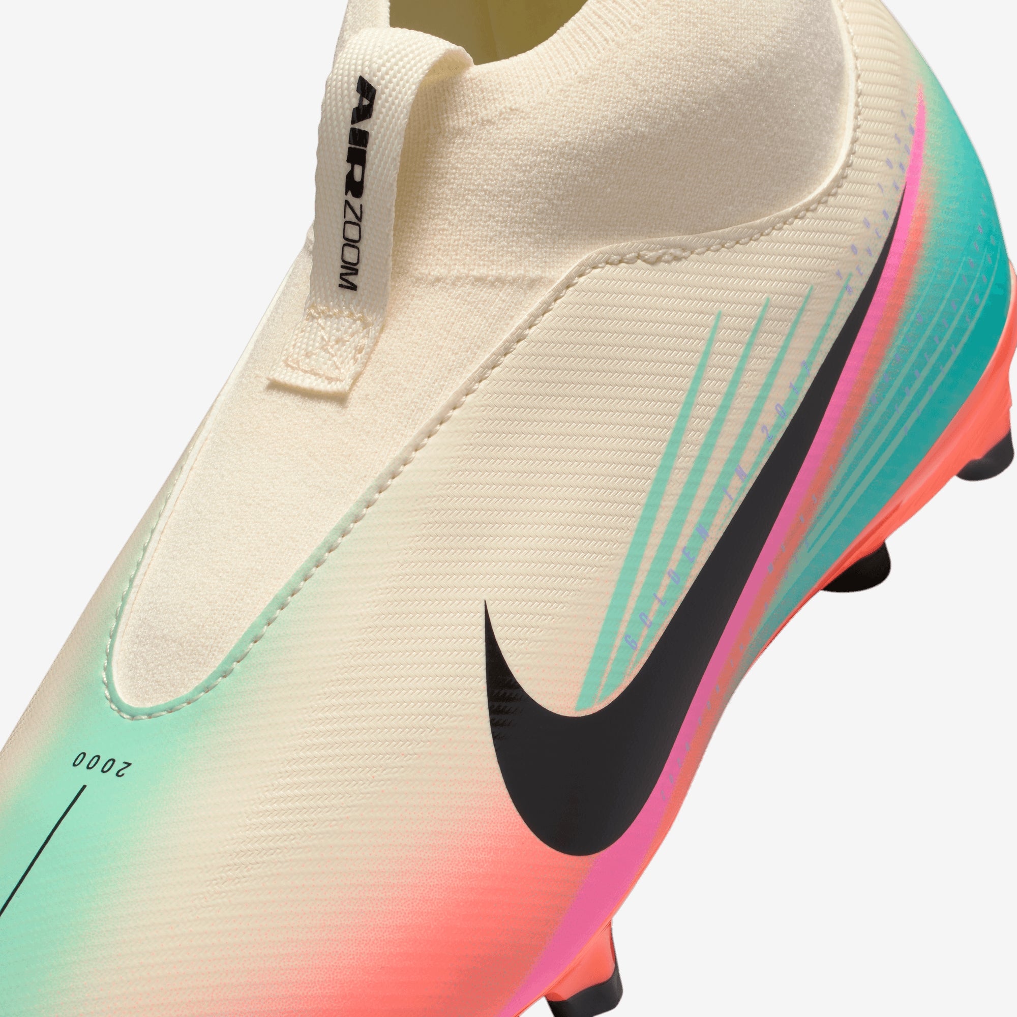Nike Jr. Mercurial Superfly 10 Academy "Sam Kerr" Big Kids' Multi-Ground High-Top Soccer Cleats - Pale Ivory/Black
