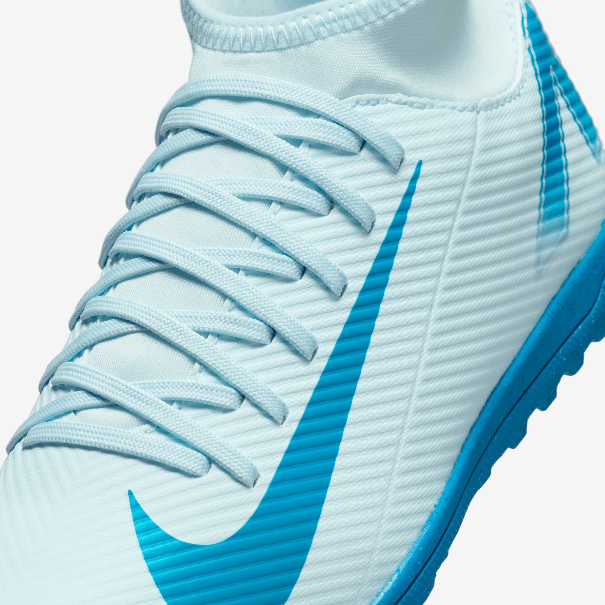 Nike Jr. Mercurial Superfly 10 Club Little/Big Kids' TF High-Top Soccer Shoes - Glacier Blue/Blue Orbit