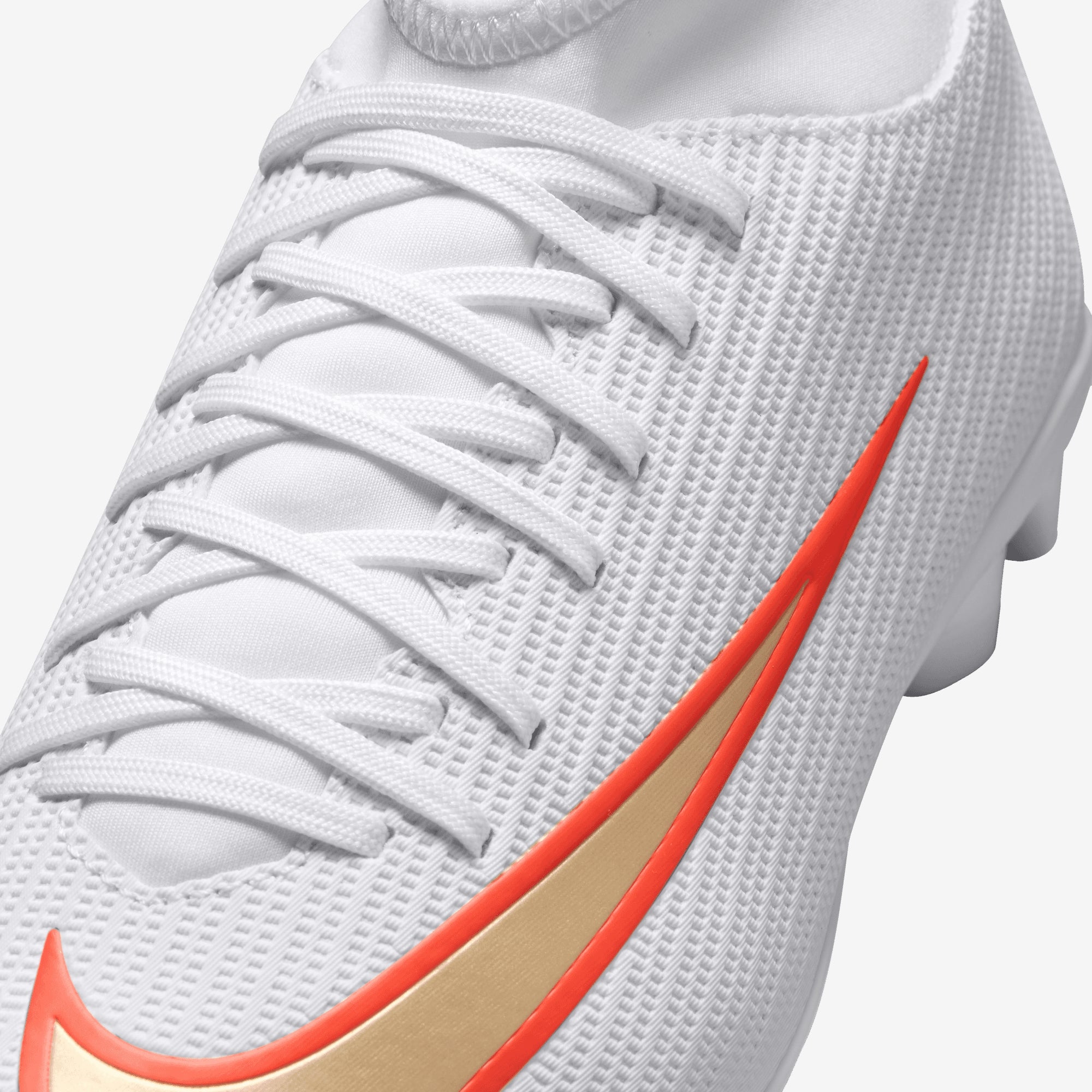 Nike Jr. Mercurial Superfly 11 Club Big Kids' Multi-Ground High-Top Soccer Cleats - White/Blur-Bright Crimson