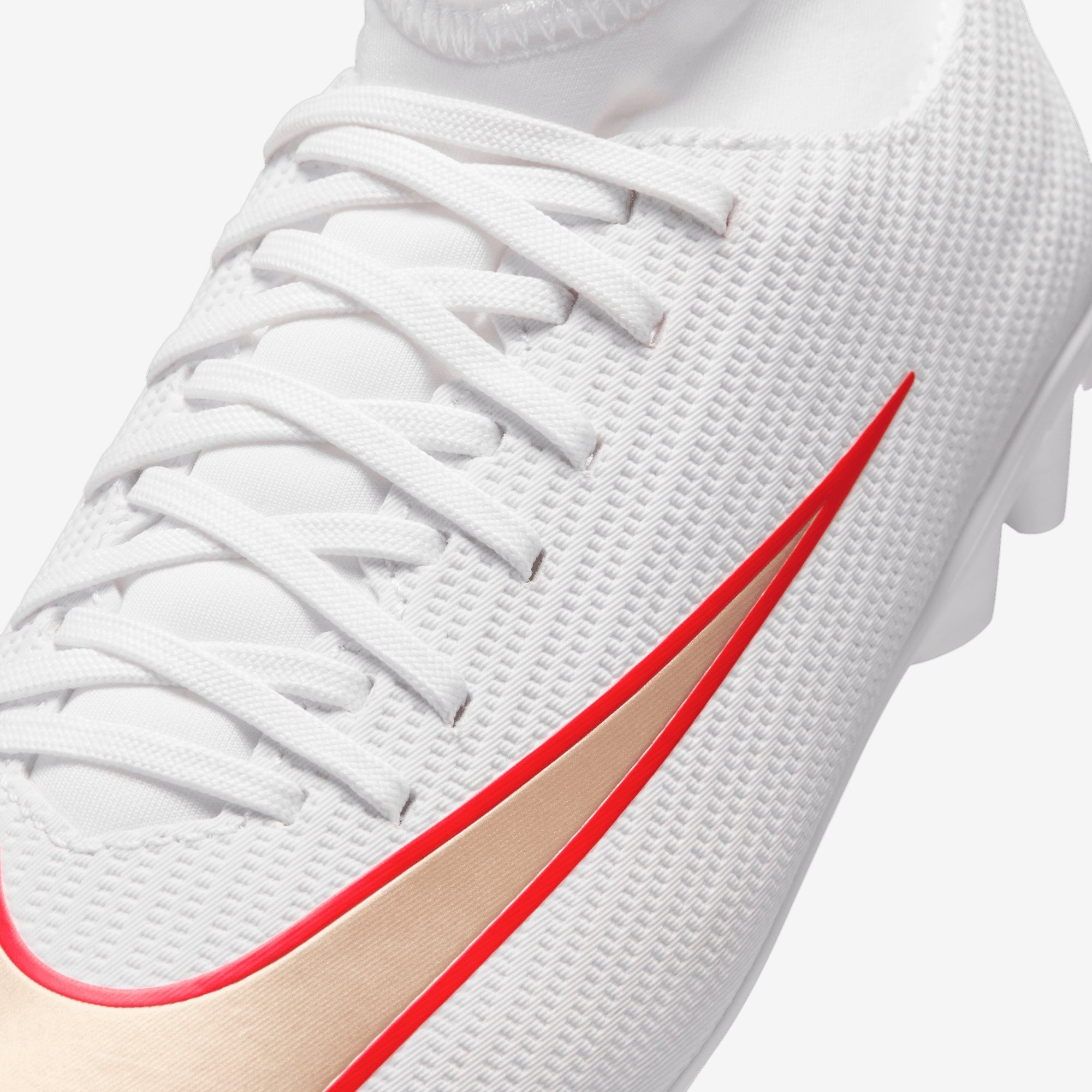 Nike Jr. Mercurial Superfly 11 Club Little Kids' Multi-Ground High-Top Soccer Cleats - White/Blur-Bright Crimson