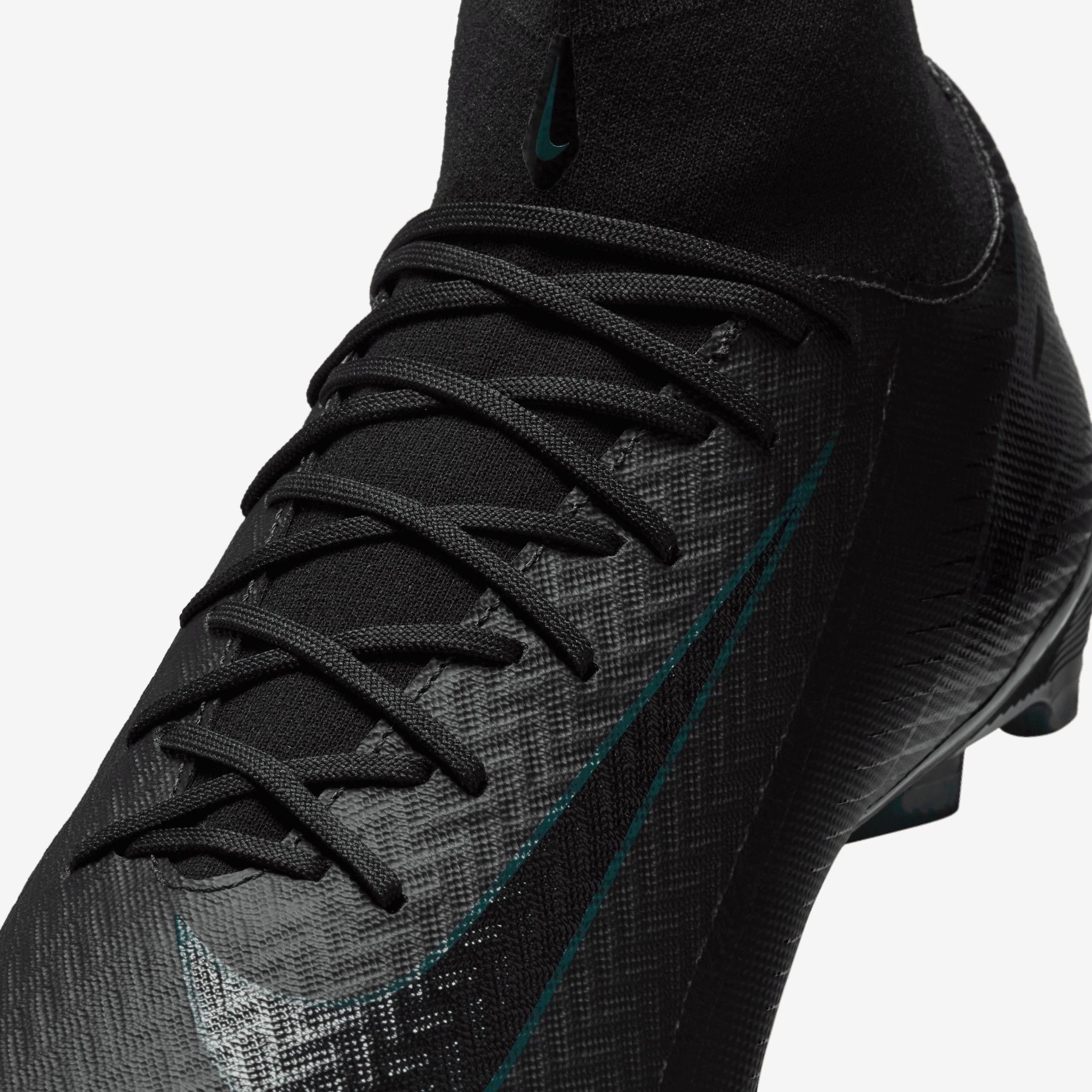 Nike Mercurial Superfly 10 Academy MG High-Top Soccer Cleats - Black/Black-Deep Jungle