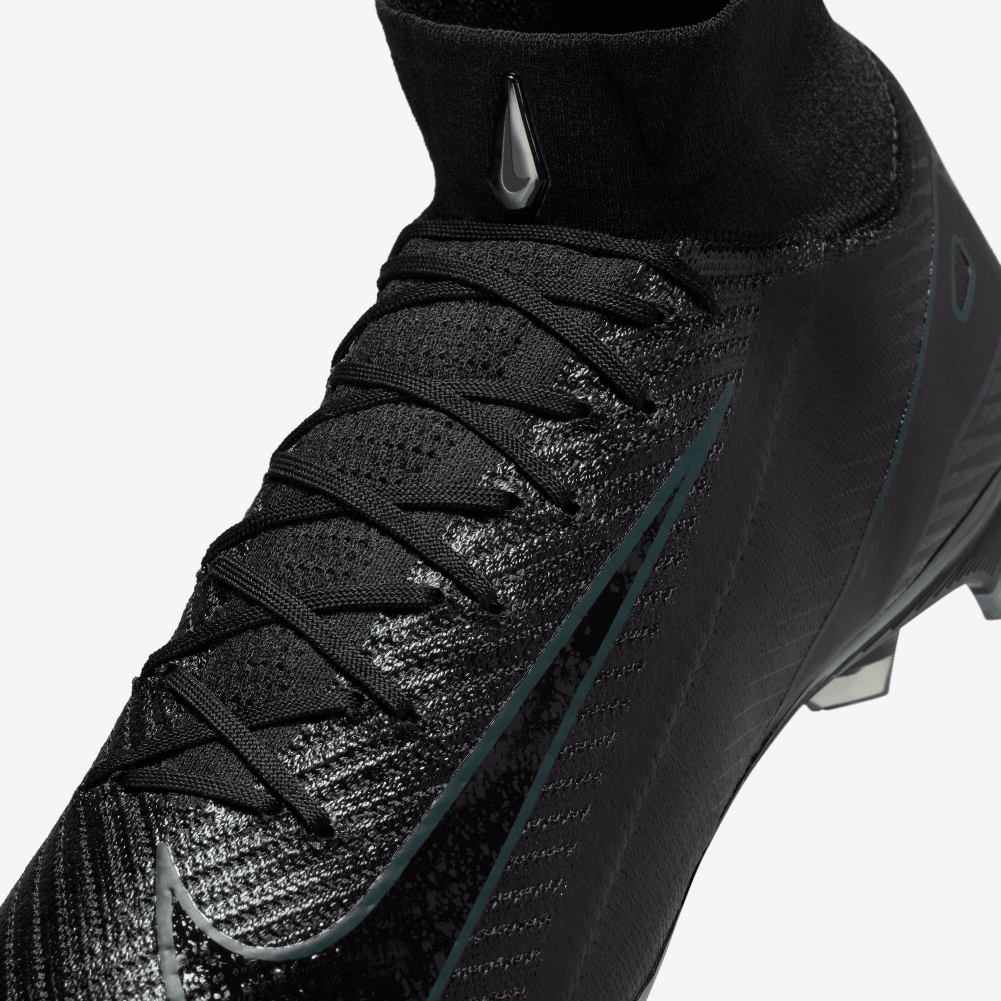 Nike Mercurial Superfly 10 Elite FG High-Top Soccer Cleats - BLACK/BLACK-DEEP JUNGLE