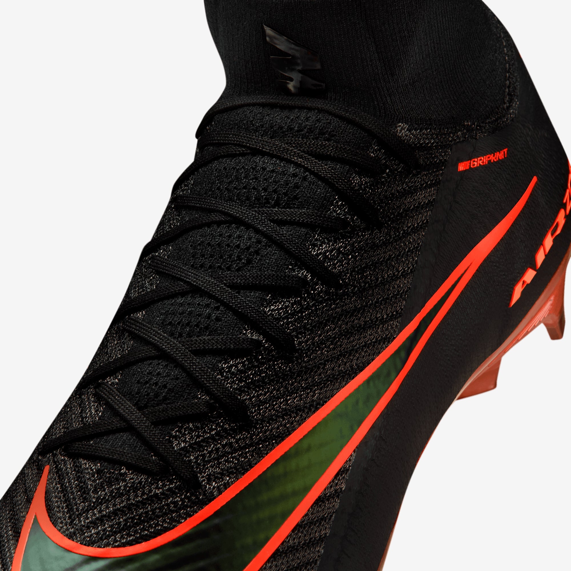 Nike Mercurial Superfly 10 Elite LV8 Firm-Ground High-Top Soccer Cleats - Black/Hyper Crimson