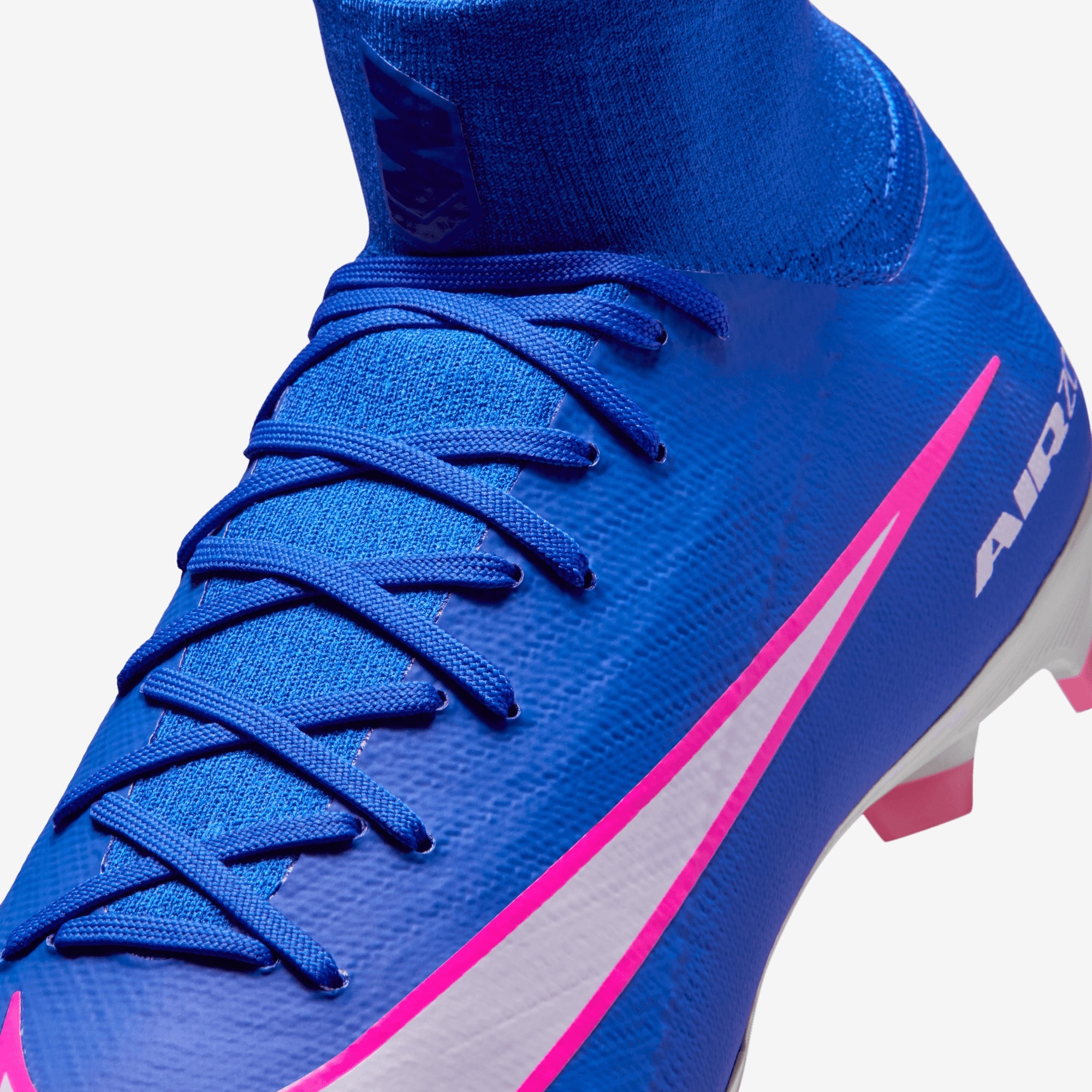 Nike Mercurial Superfly 10 Pro Firm-Ground High-Top Soccer Cleats - Racer Blue/White