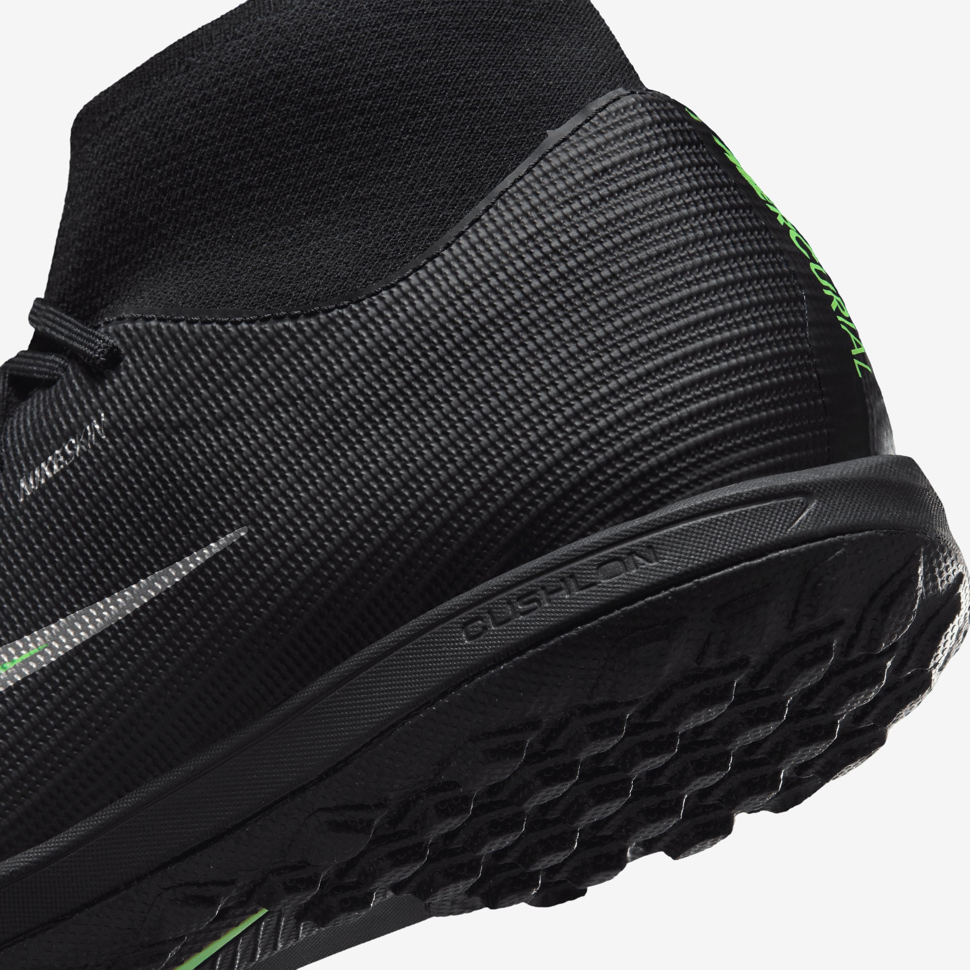 Nike Mercurial Superfly 11 Academy Turf High-Top Soccer Shoes - Black/Illusion Green-Black
