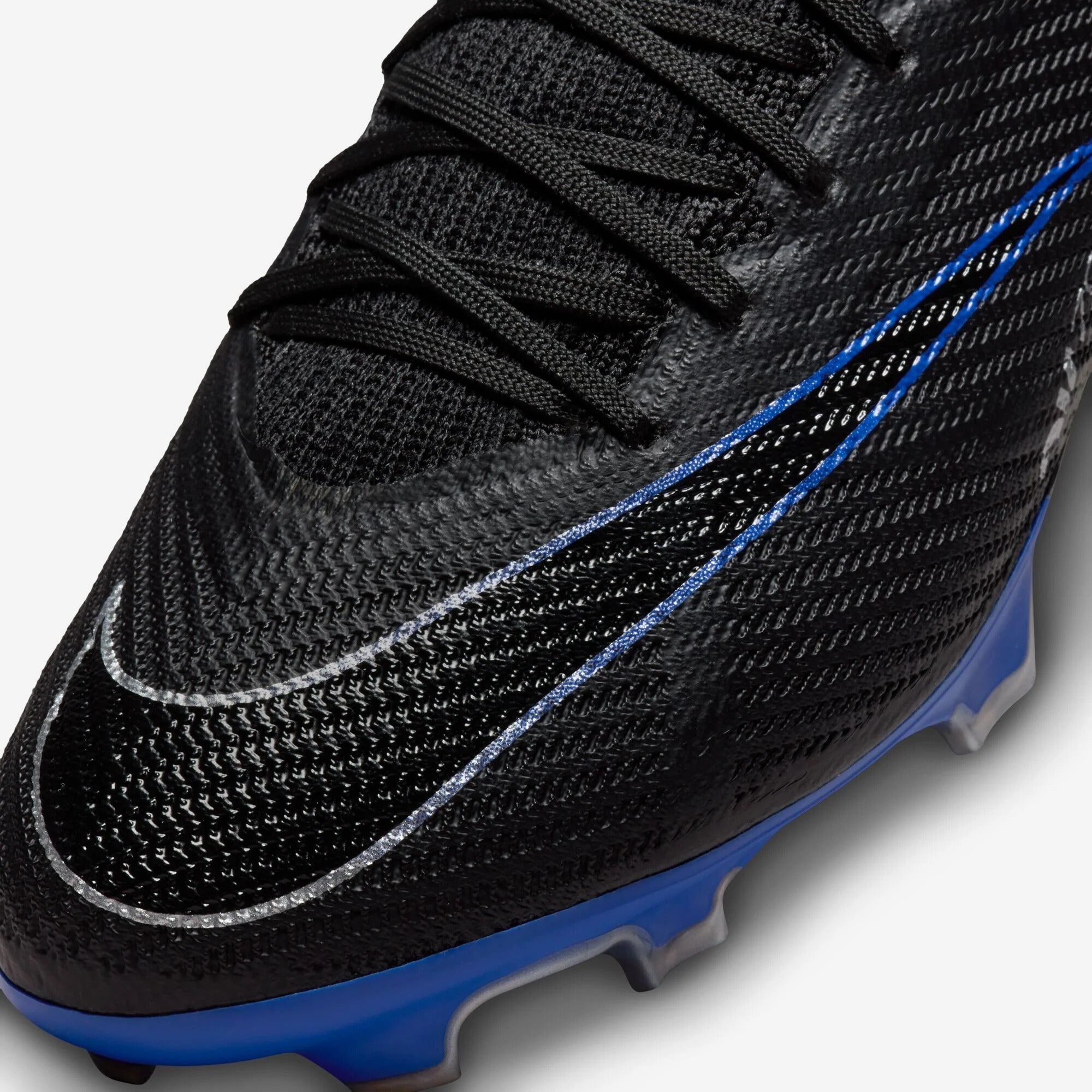 Nike Mercurial Vapor 15 Pro Firm-Ground Low-Top Soccer Cleats - Black/Chrome/Hyper Royal