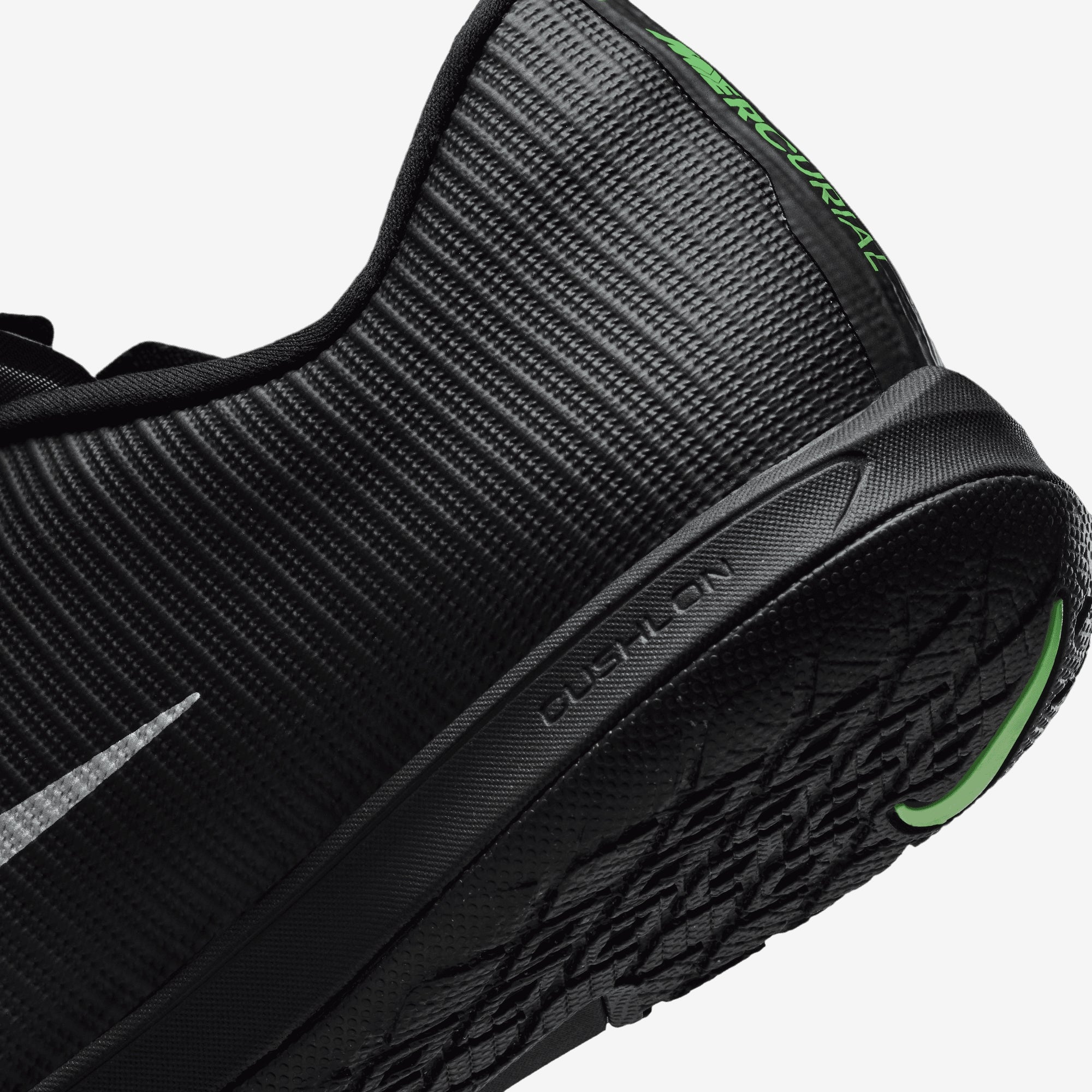 Nike Mercurial Vapor 17 Academy Indoor/Court Low-Top Soccer Shoes - Black/Illusion Green-Black