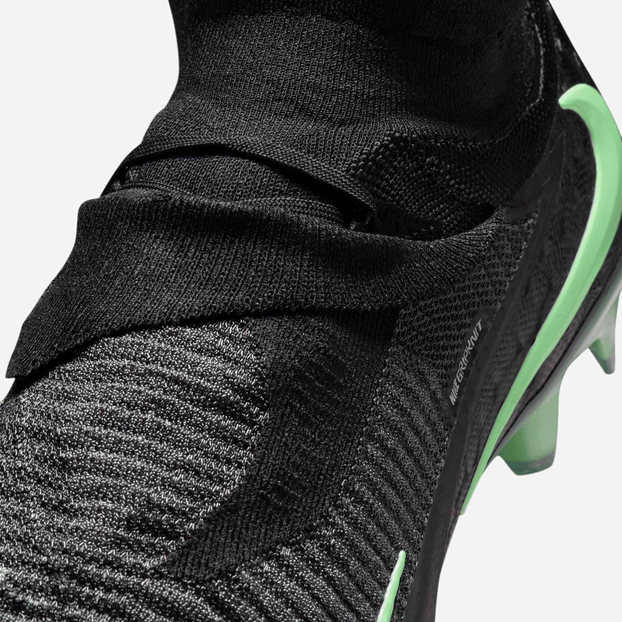 Nike Phantom 6 High Elite Firm-Ground Soccer Cleats - Black/Illusion Green-Black