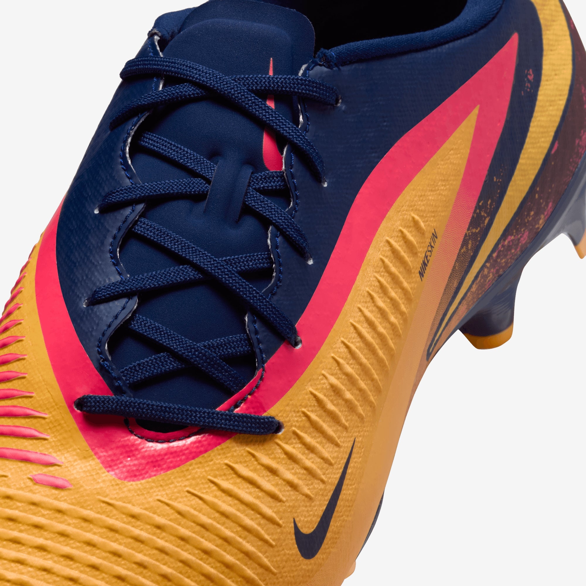 Nike Phantom 6 Low Academy "Erling Haaland" Multi-Ground Soccer Cleats - Laser Orange/Lemon Venom-Blue Void