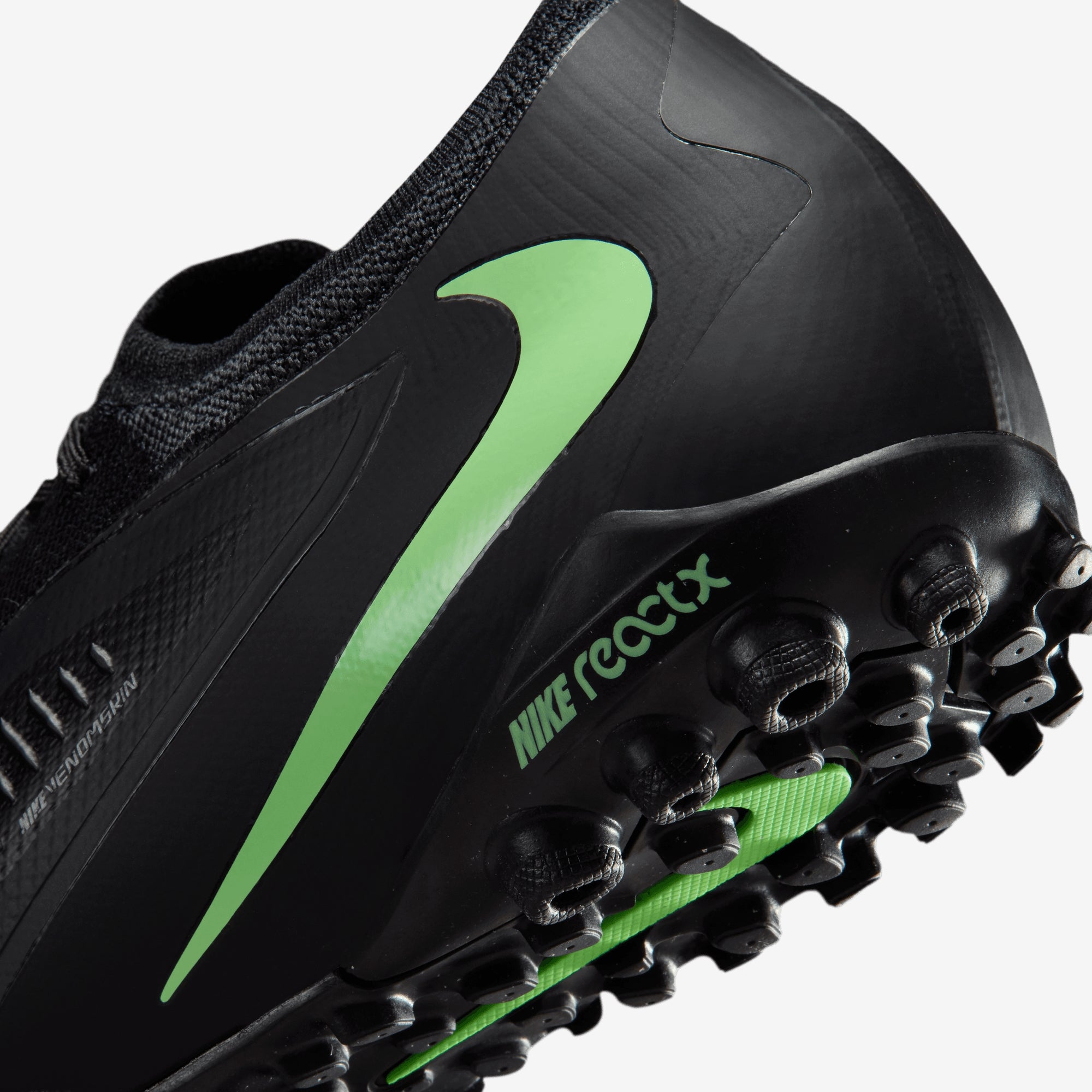 Nike Phantom 6 Low Pro Turf Soccer Shoes - Black/Illusion Green-Black