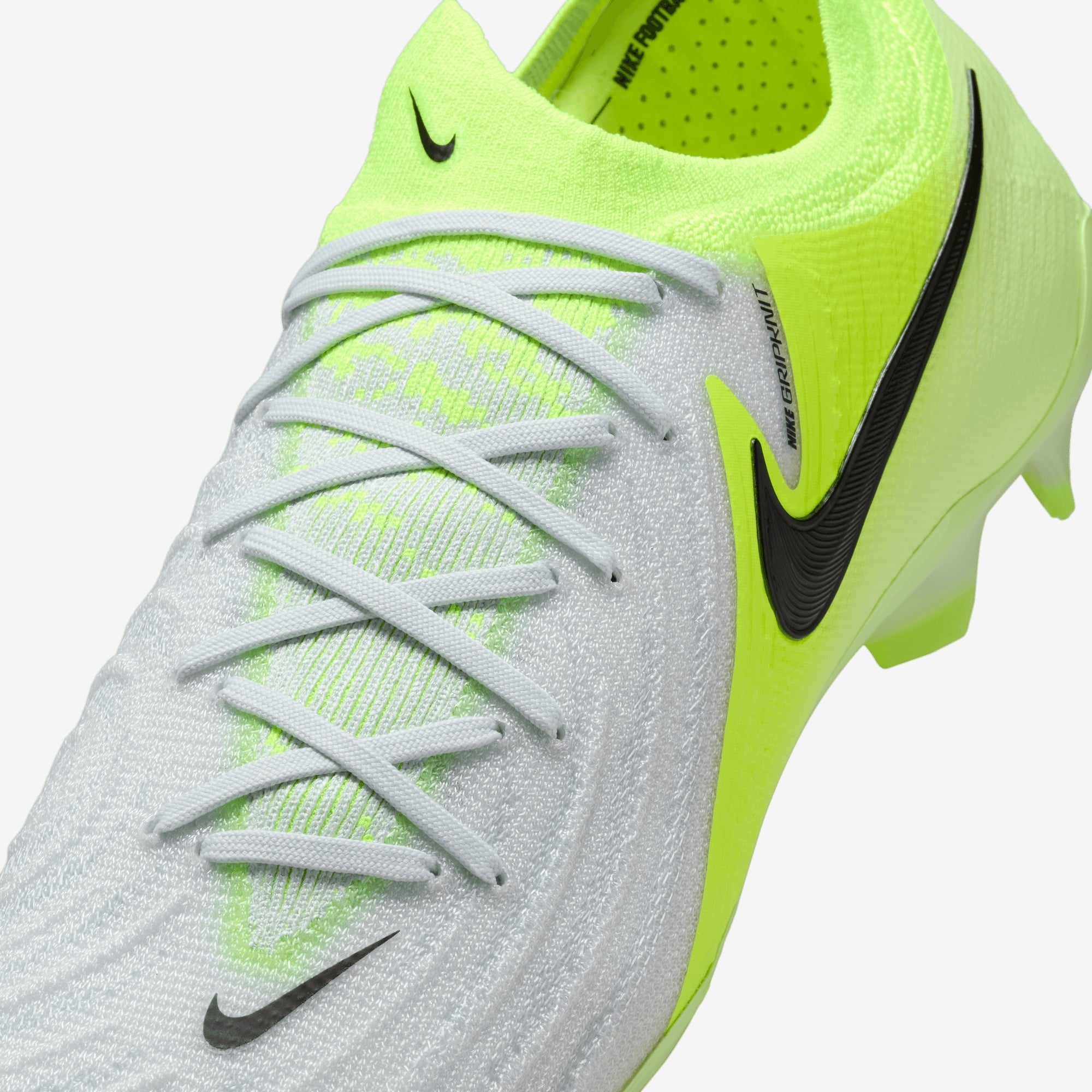 Nike Phantom GX 2 Elite FG Low-Top Soccer Cleats - Metallic Silver/Black-Volt