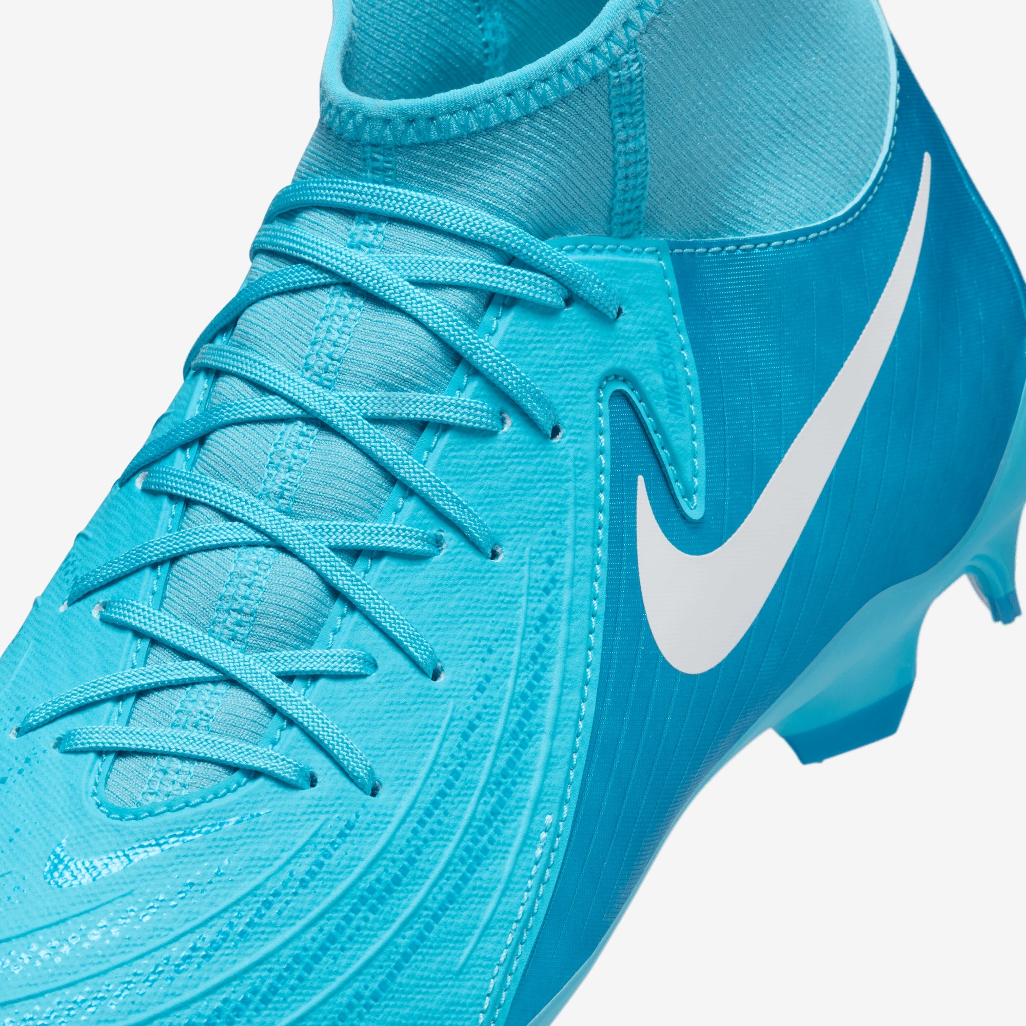 Nike Phantom Luna 2 Academy MG High-Top Soccer Cleats - Blue Fury/White