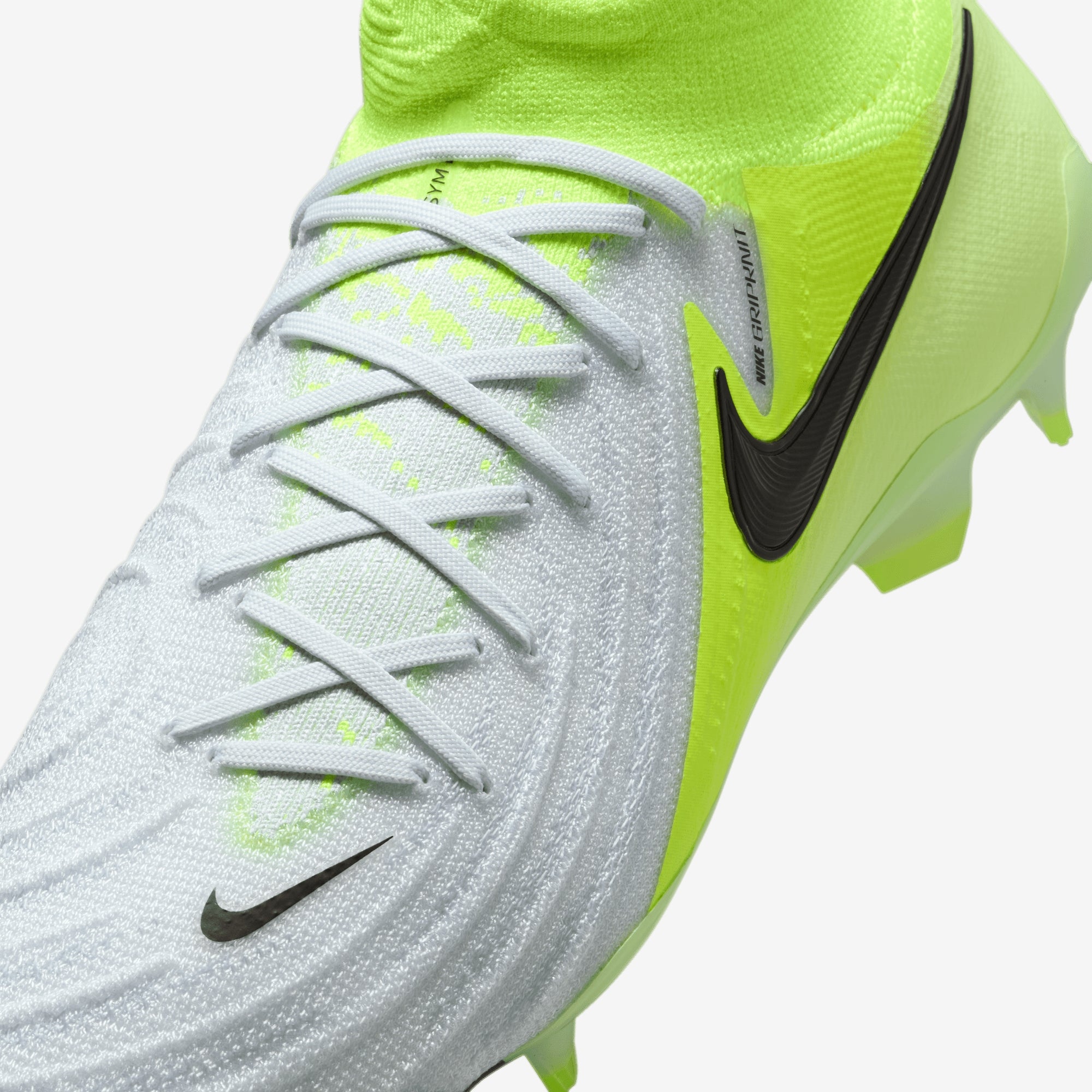 Nike Phantom Luna 2 Elite FG High-Top Soccer Cleats - Metallic Silver/Black-Volt