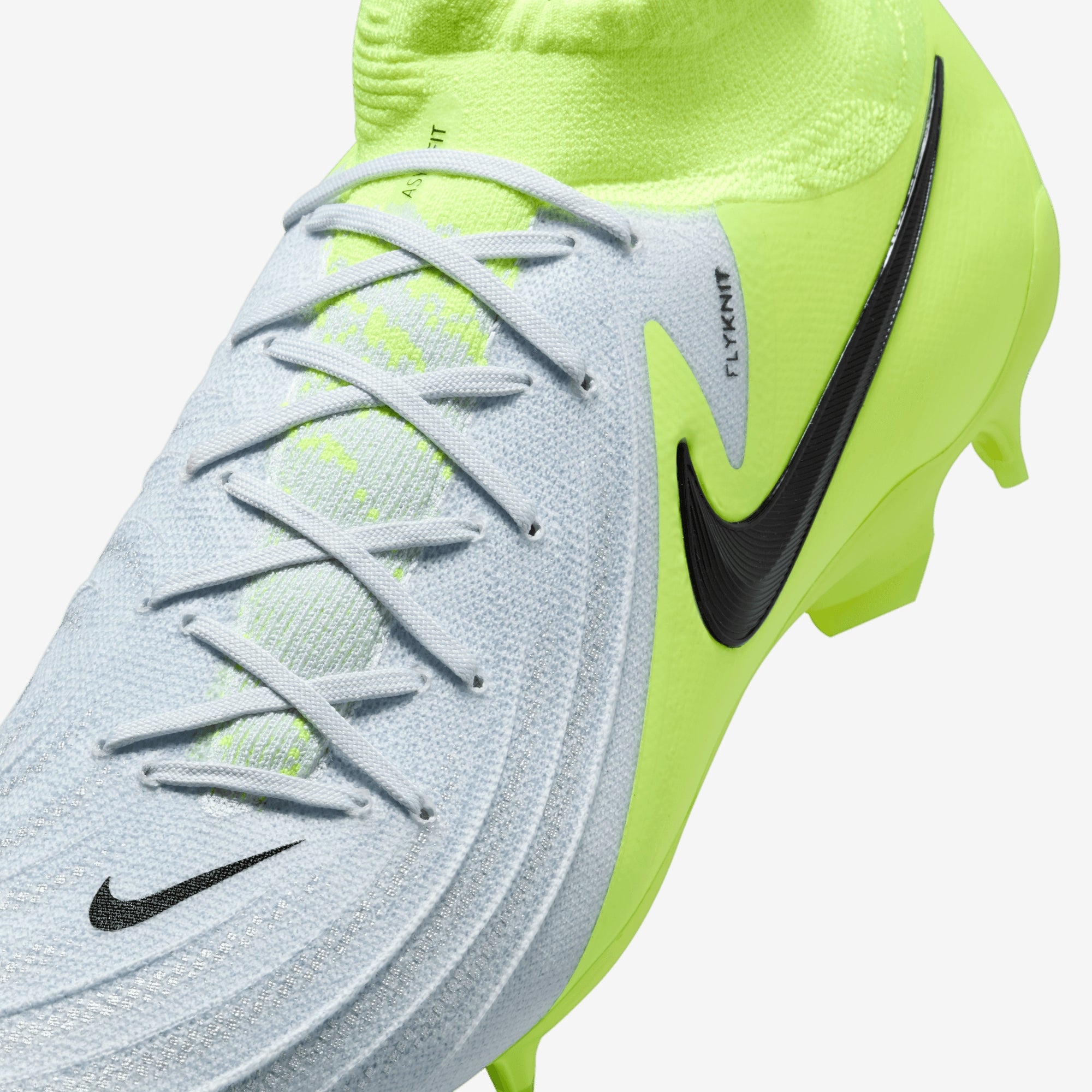 Nike Phantom Luna 2 Pro FG High-Top Soccer Cleats - Metallic Silver/Black-Volt