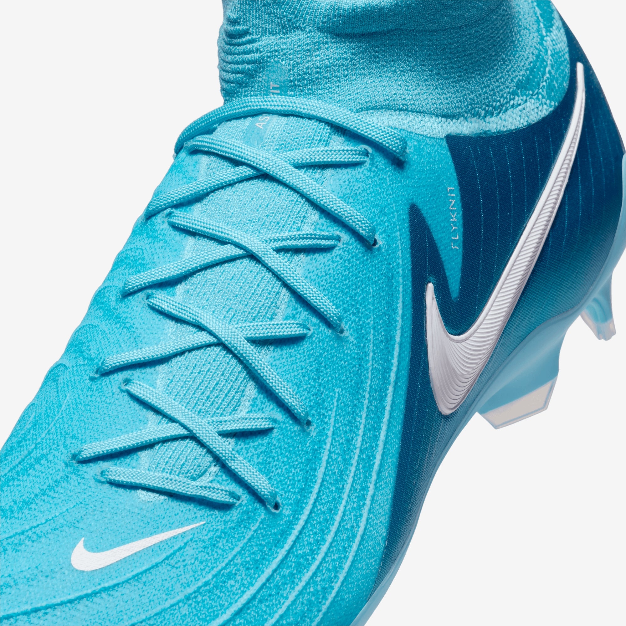 Nike Phantom Luna 2 Pro FG High-Top Soccer Cleats - Blue Fury/White