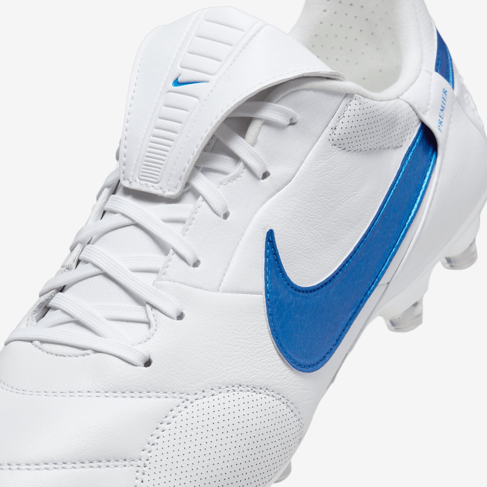 Nike Premier 3 FG Low-Top Soccer Cleats - White/Signal Blue