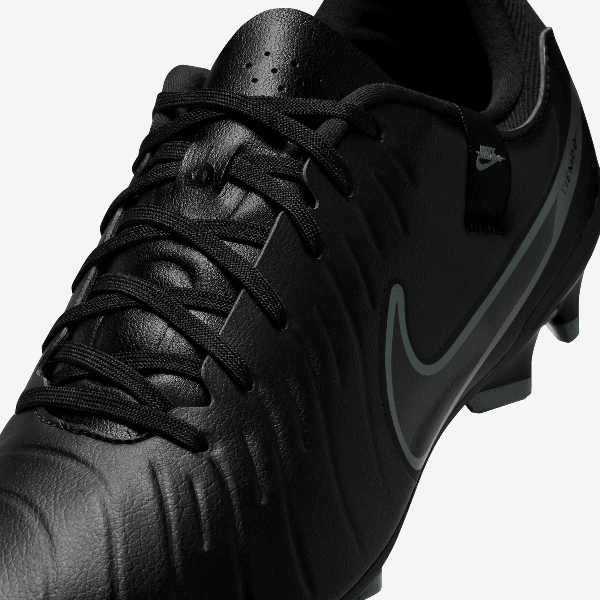 Nike Tiempo Legend 10 Academy MG Low-Top Soccer Cleats - Black/Black-Deep Jungle