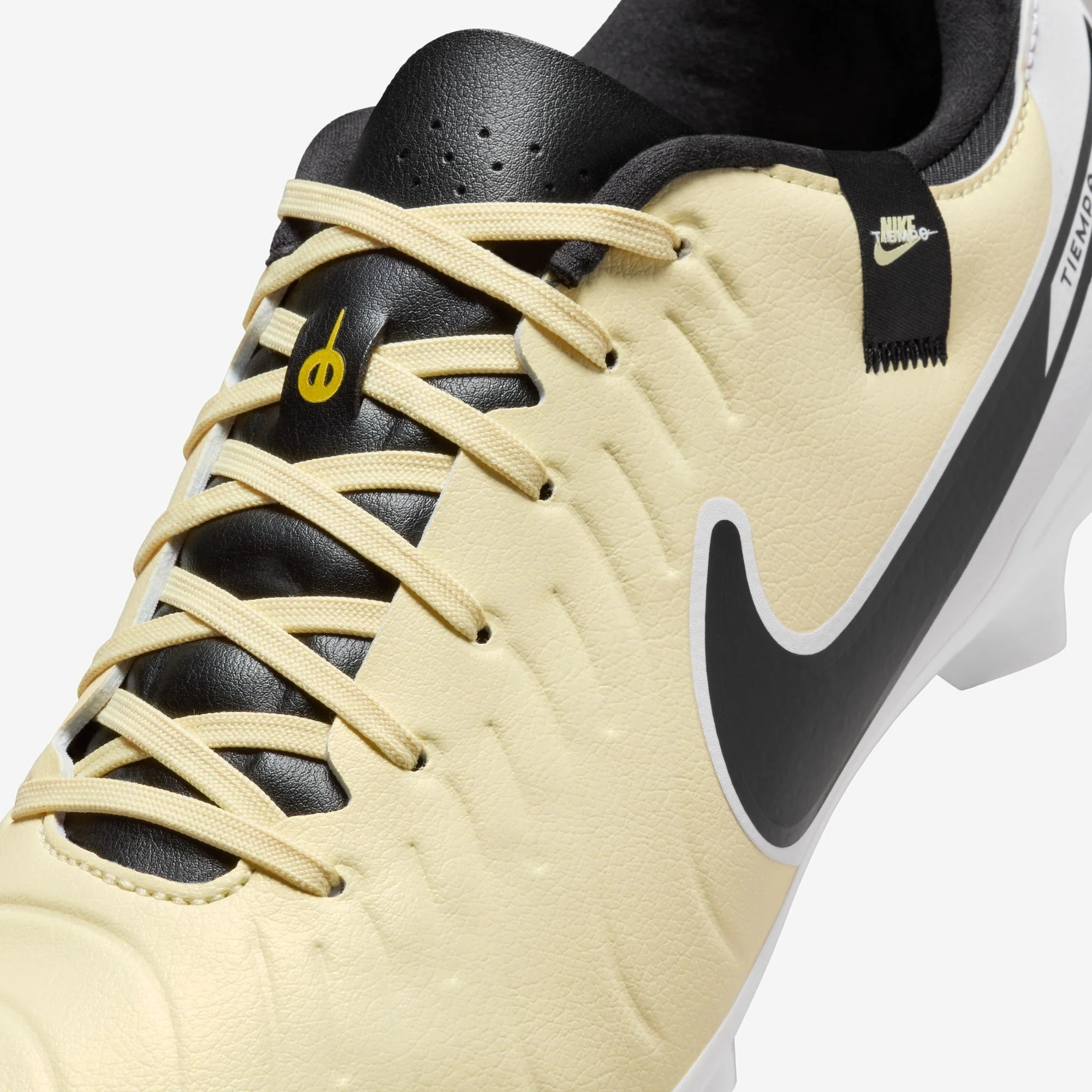 Nike Tiempo Legend 10 Academy MG Low-Top Soccer Cleats - Lemonade/Black/Metallic Gold Coin