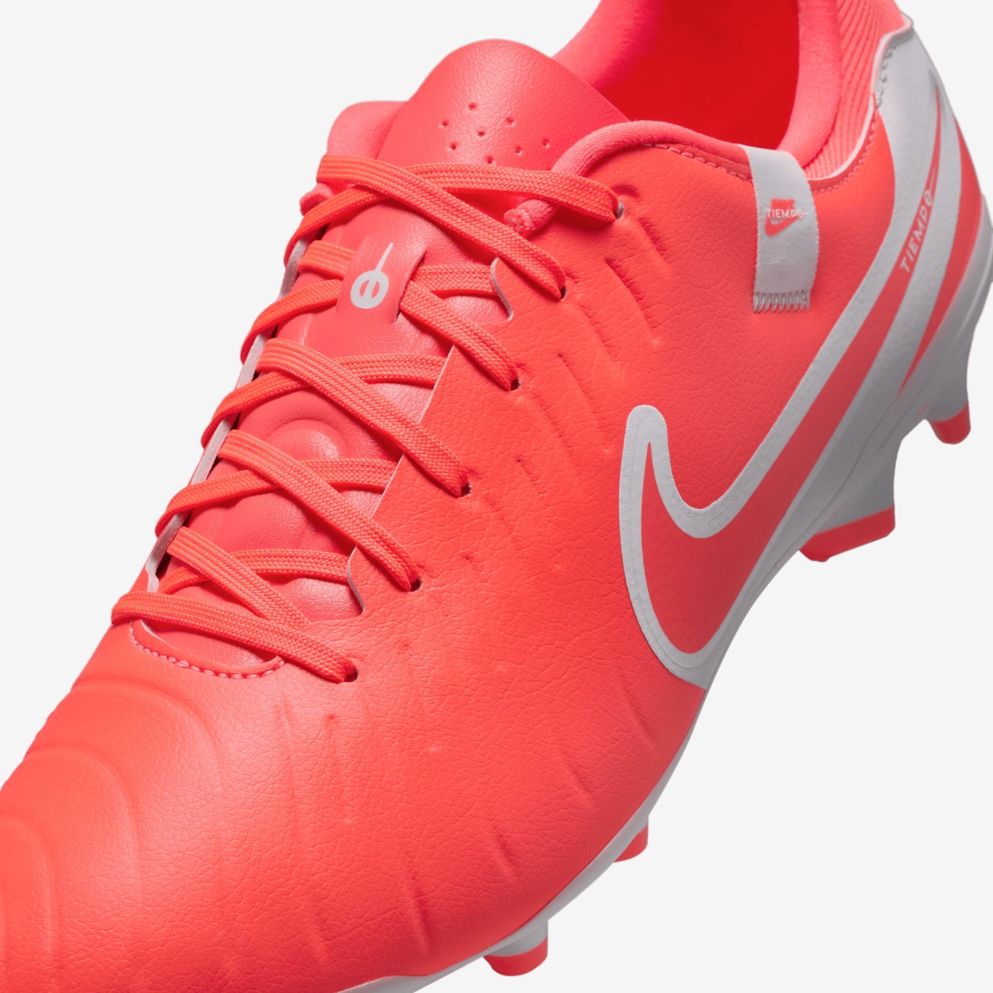 Nike Tiempo Legend 10 Academy MG Low-Top Soccer Cleats - Hot Lava/White