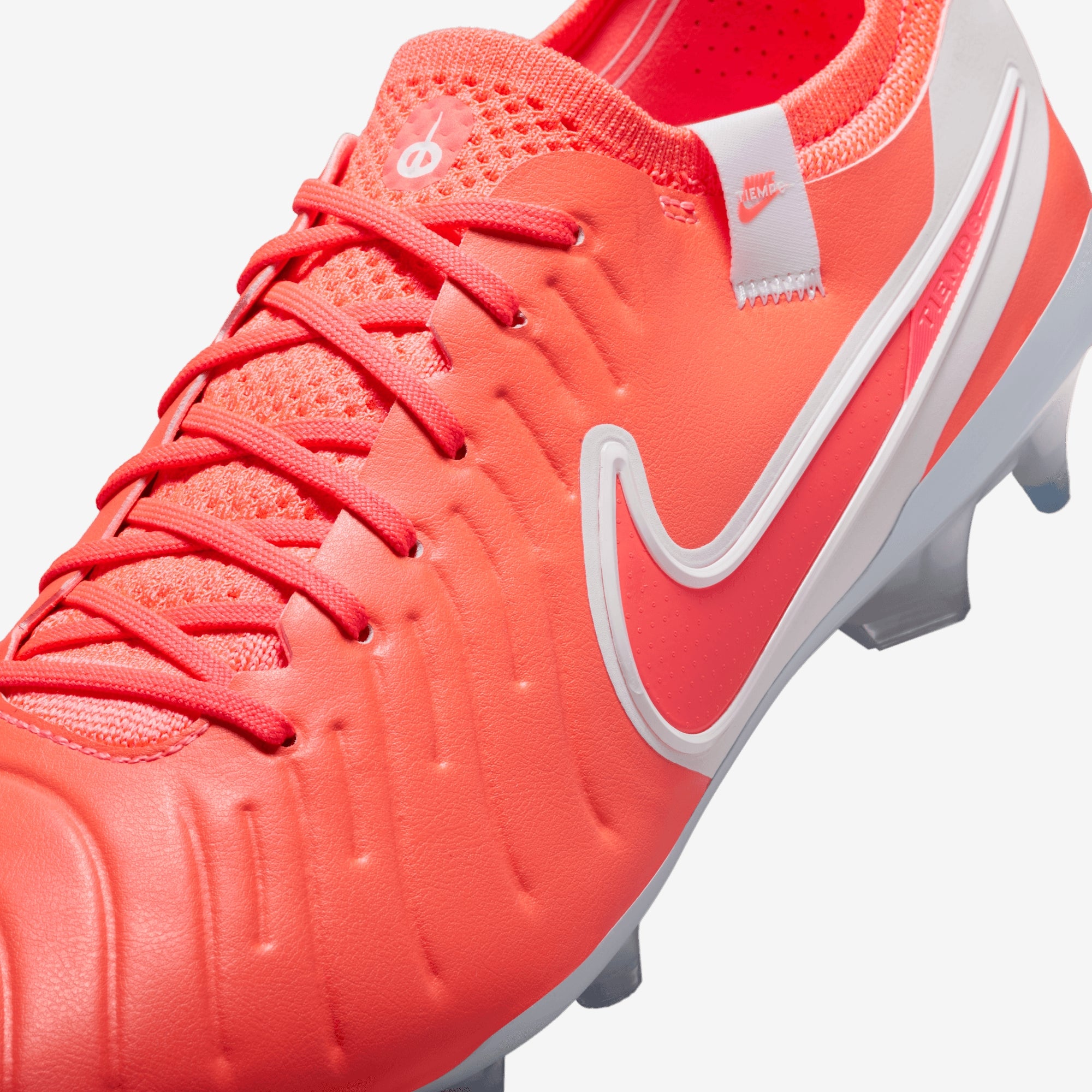 Nike Tiempo Legend 10 Elite FG Low-Top Soccer Cleats - Hot Lava/White