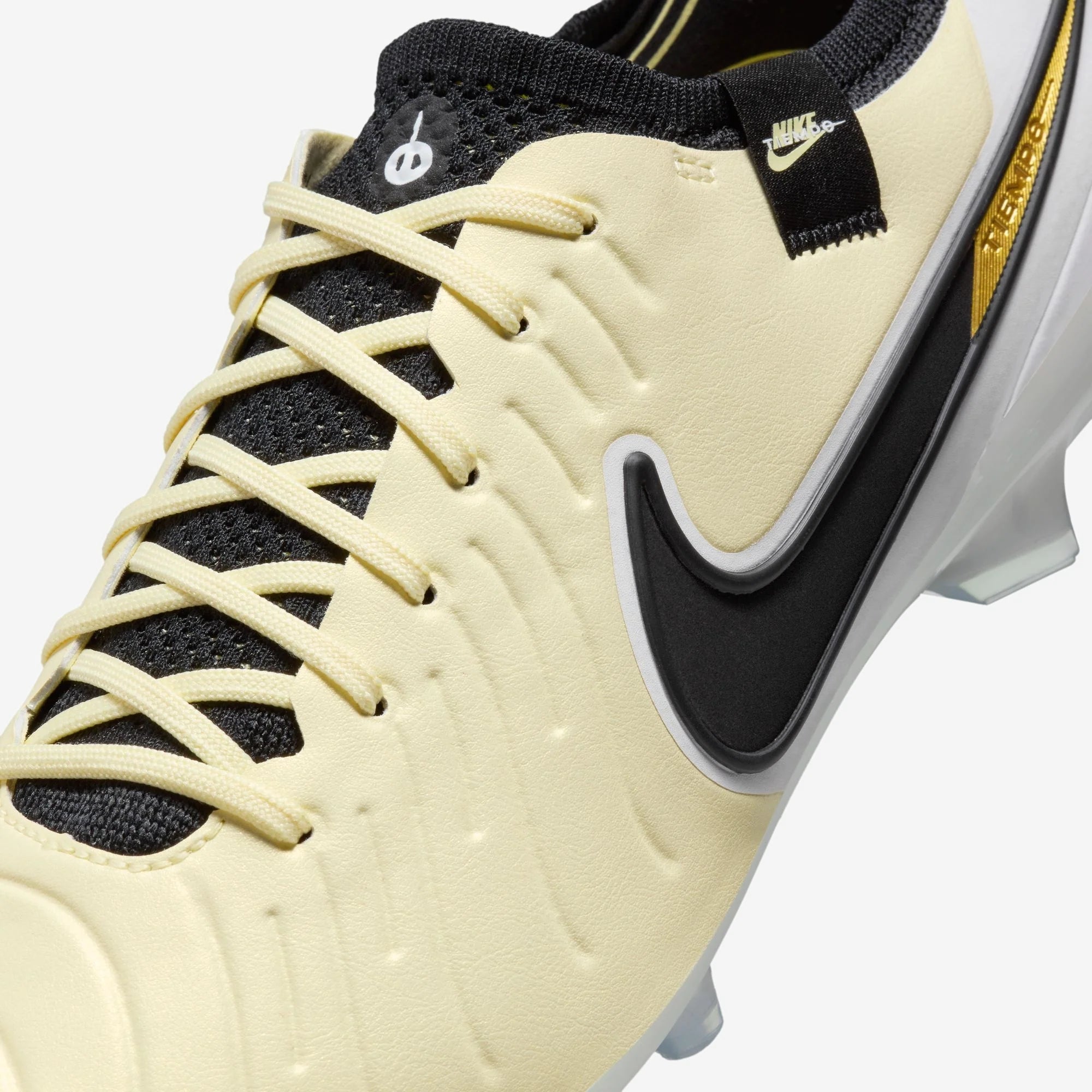 Nike Tiempo Legend 10 Elite FG Low-Top Soccer Cleats - Lemonade/Black/Metallic Gold Coin